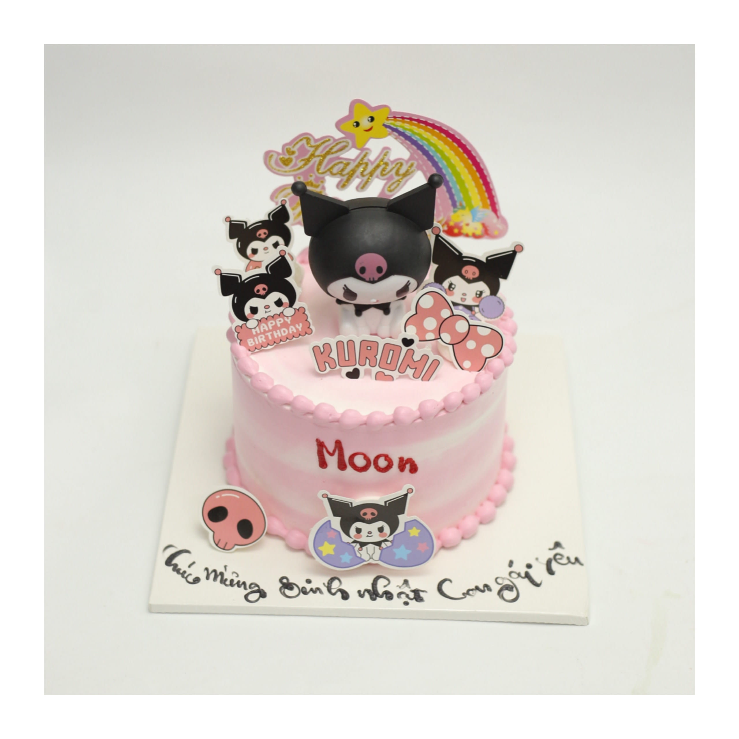 Bánh kem Kuromi hồng dễ thương cho bé