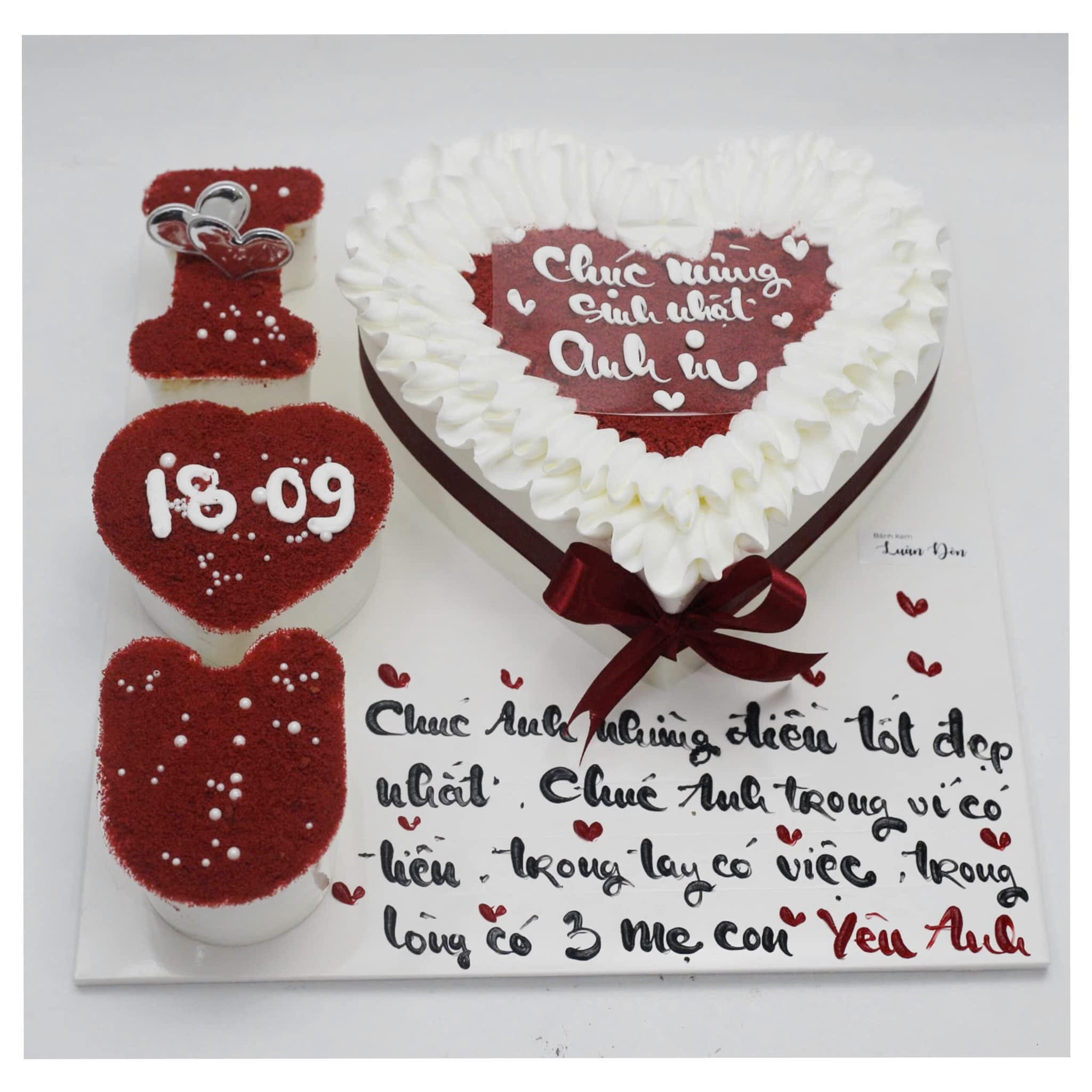 Bánh kem Red Velvet hình trái tim