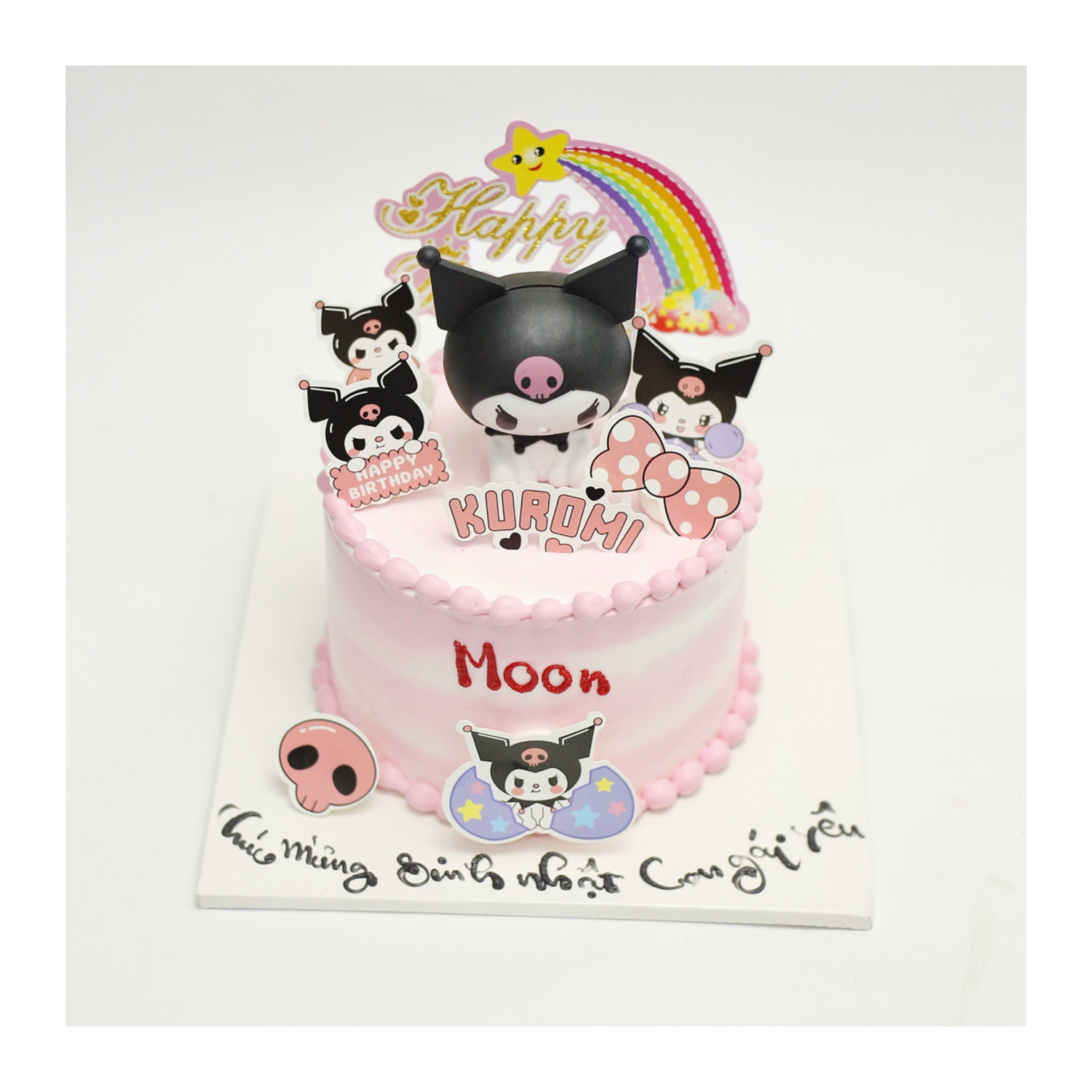 Bánh kem Kurumi màu hồng tên Moon