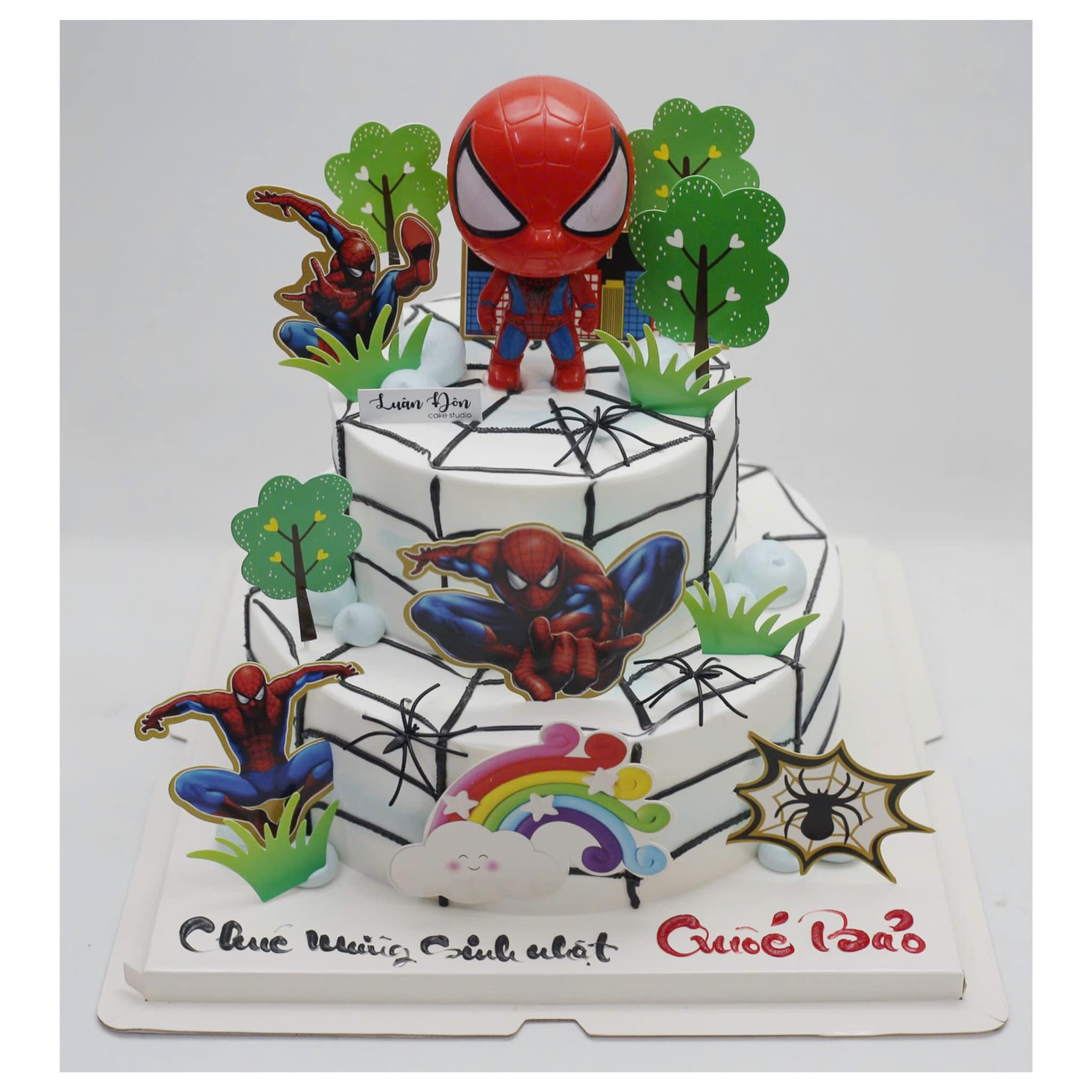 Bánh kem Spider-Man hai tầng hoành tráng