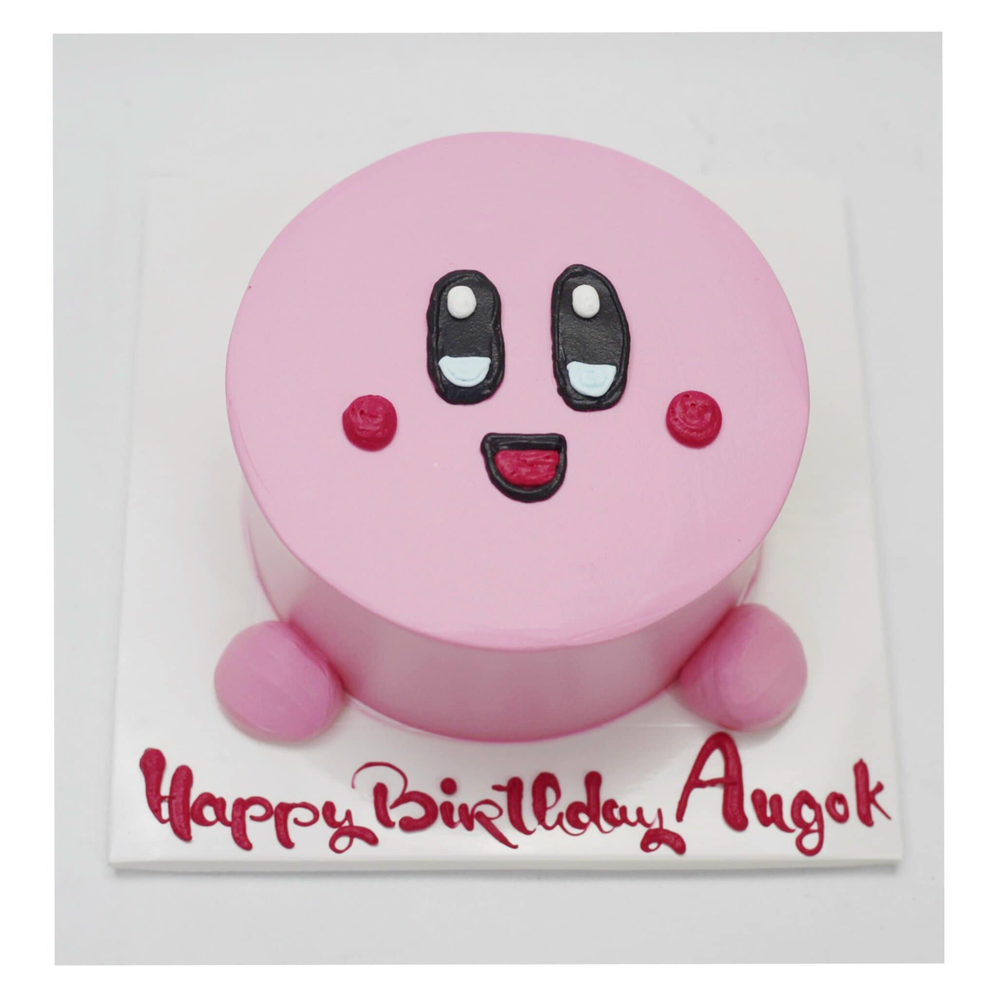 Bánh kem tạo hình nhân vật Kirby hồng