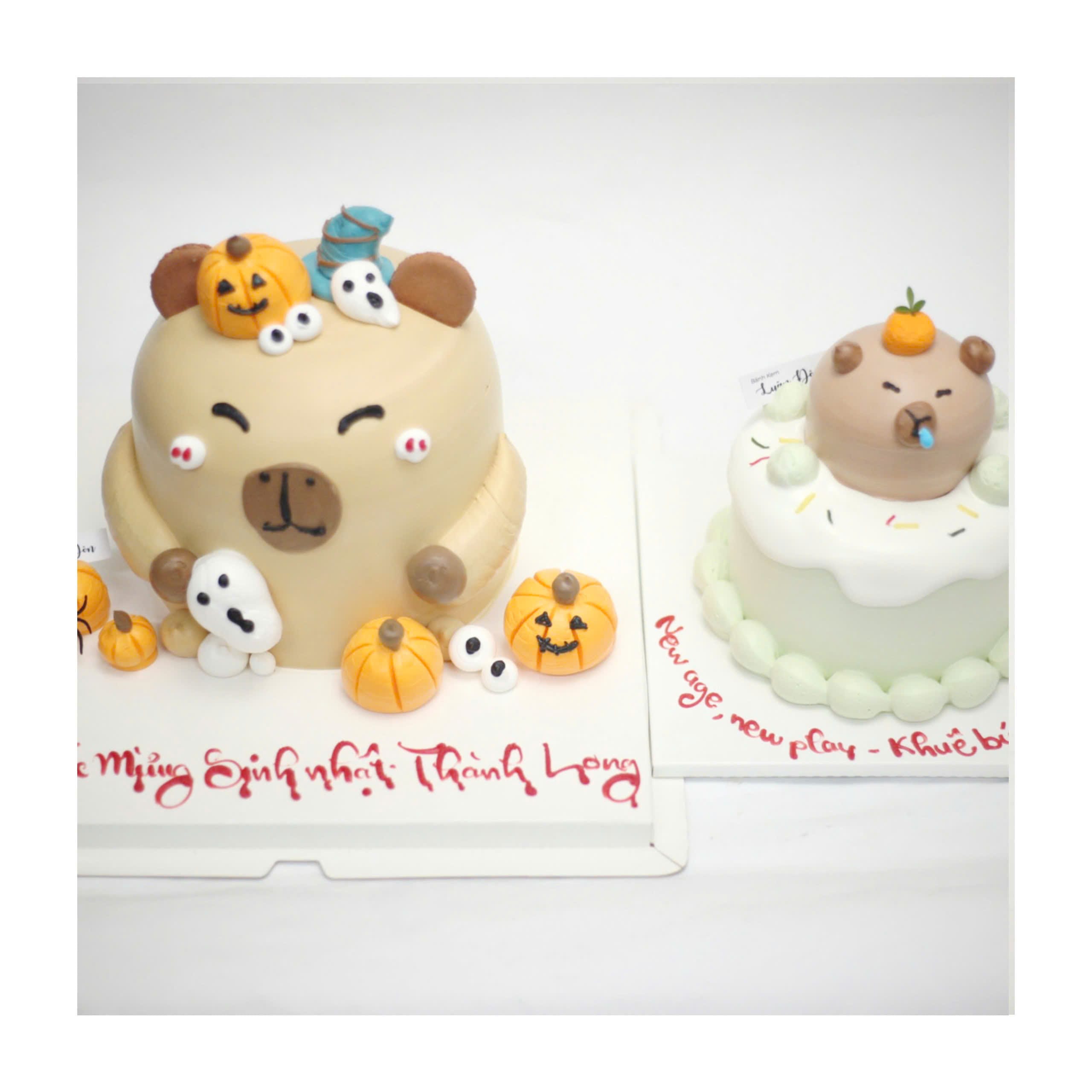 Set hai bánh Capybara và Capybara nhỏ