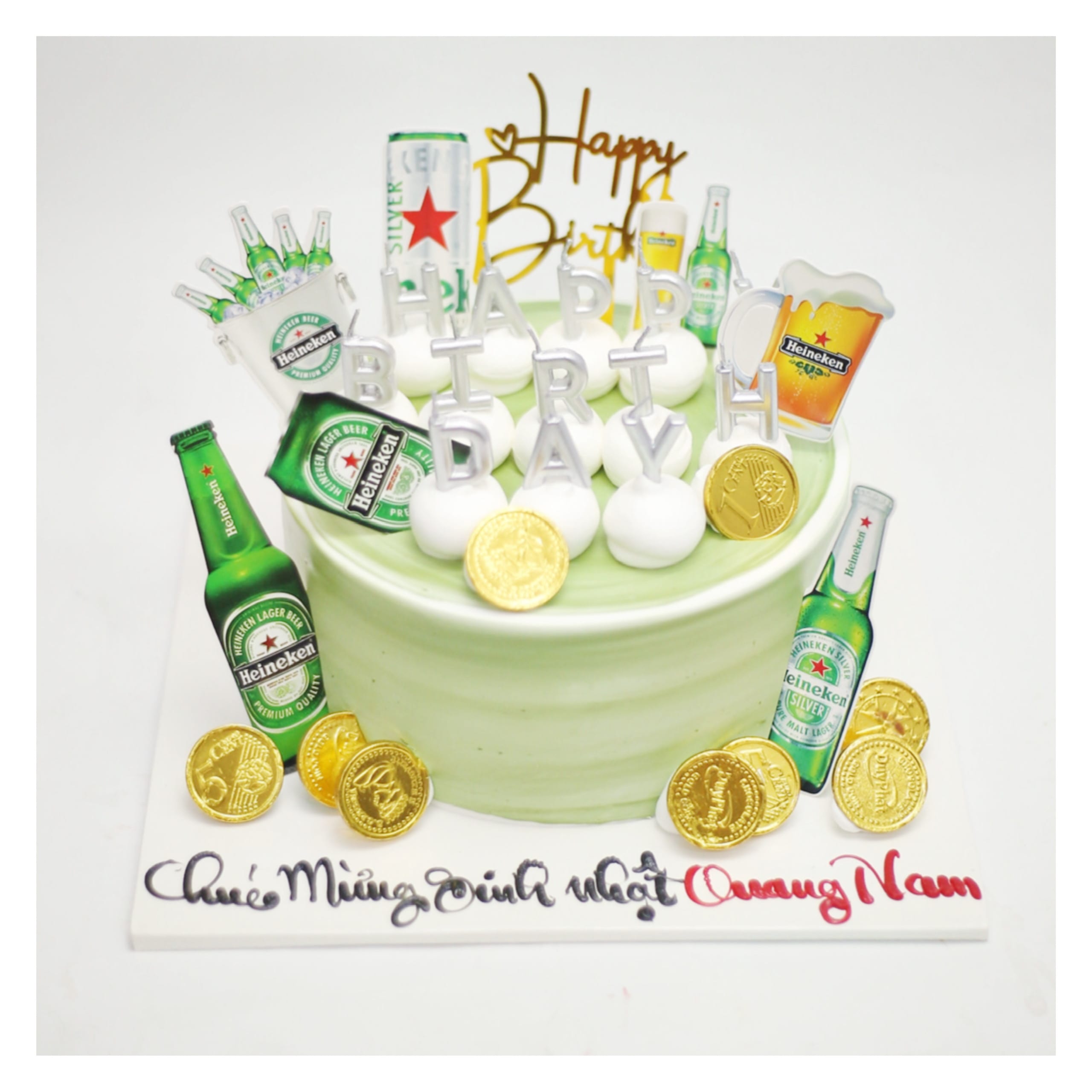 Bánh kem bia Heineken độc đáo