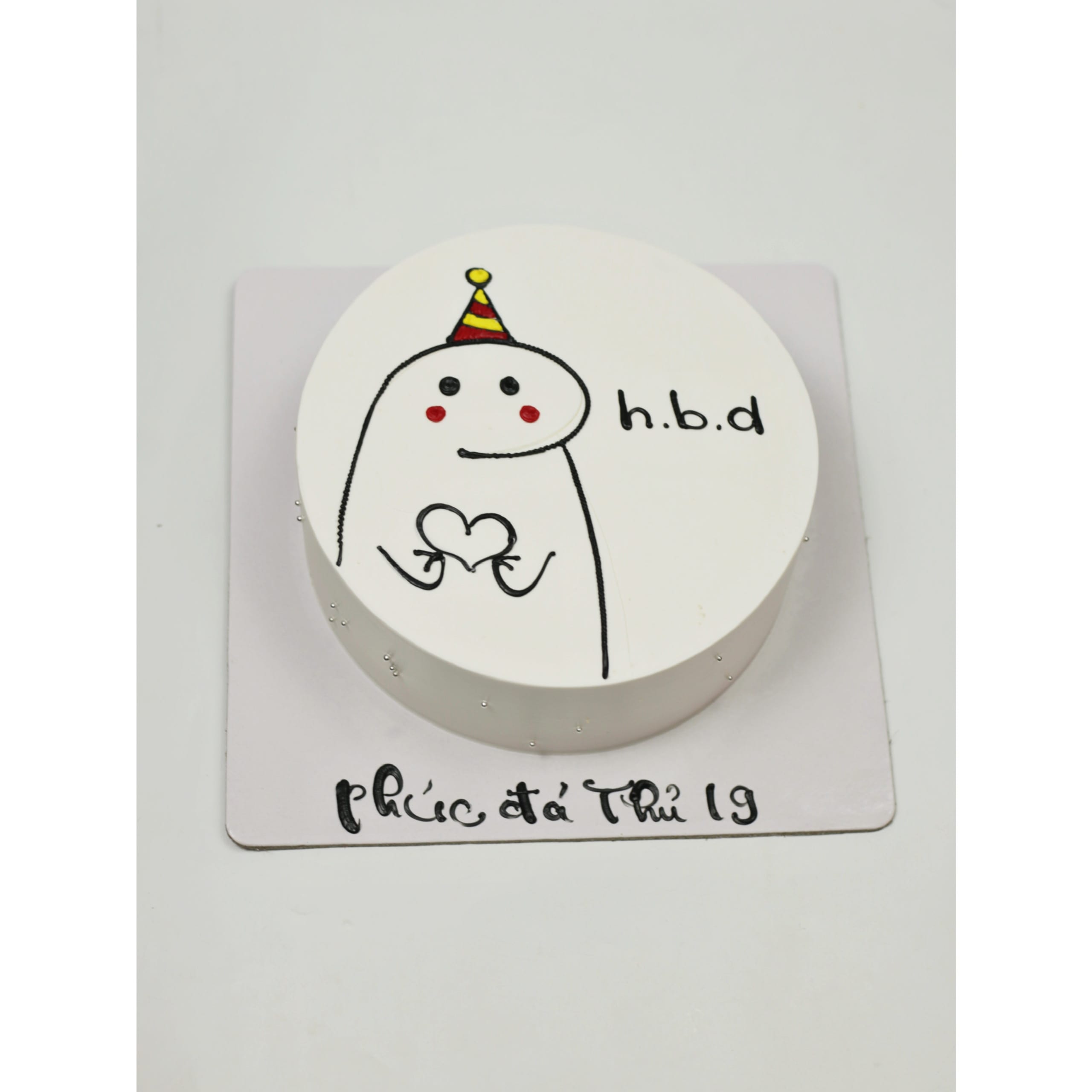 Bánh kem hình vẽ stickman vui nhộn