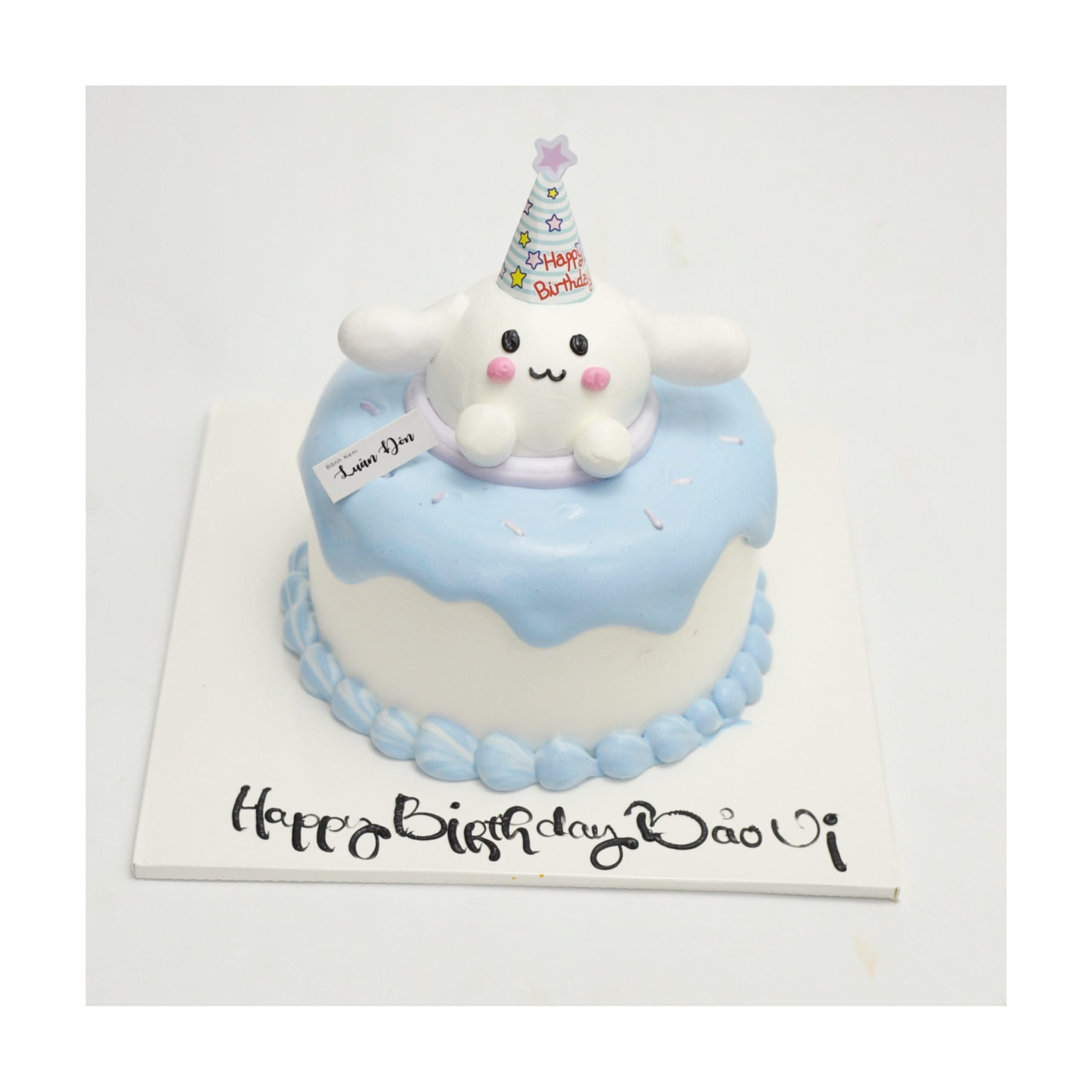 Bánh kem tạo hình Cinnamoroll xanh trắng dễ thương