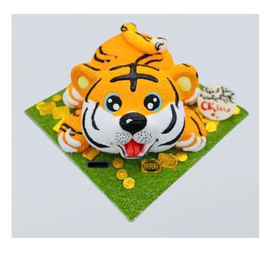 Bánh kem tạo hình hổ vàng 3D độc đáo