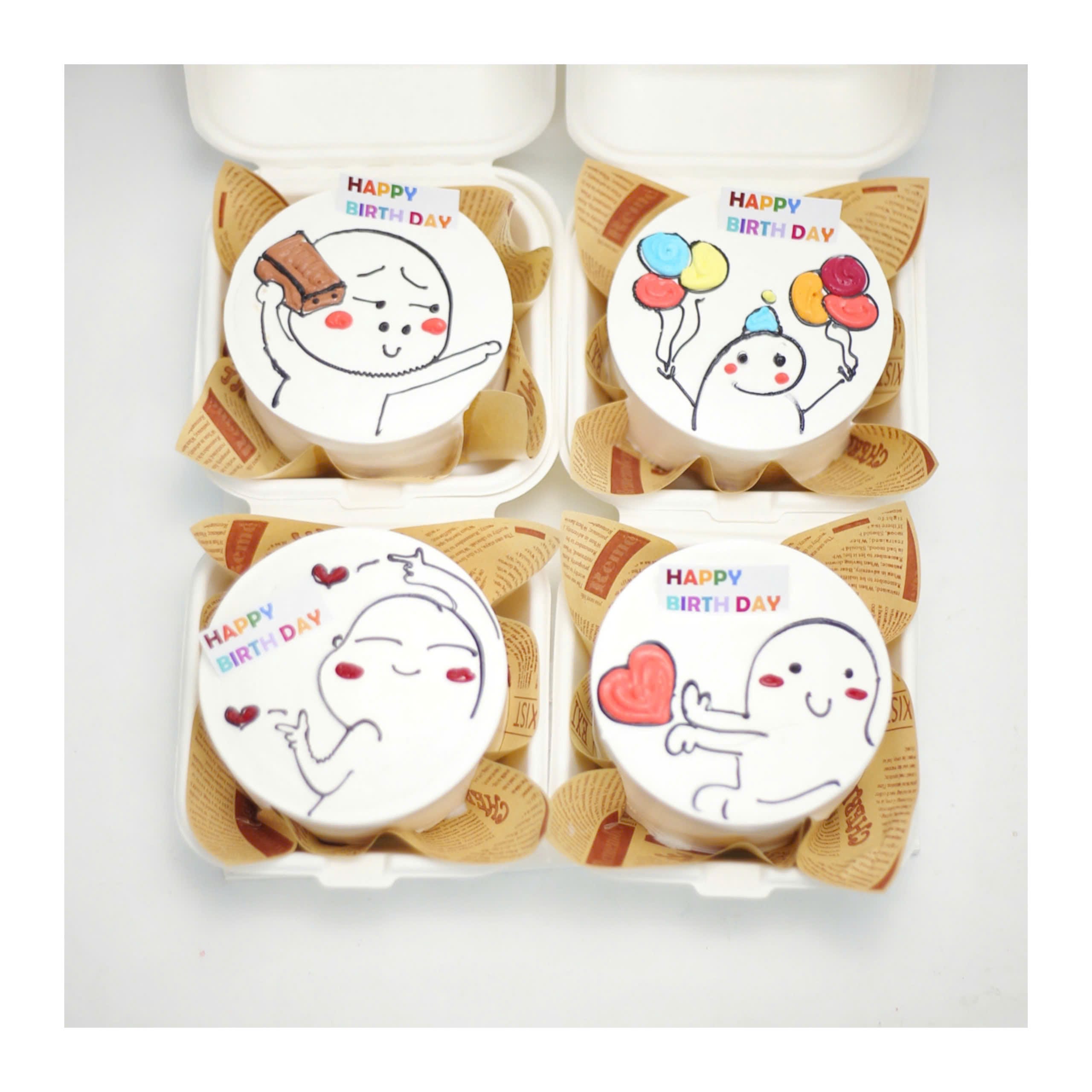 Set bánh mini trái tim đáng yêu