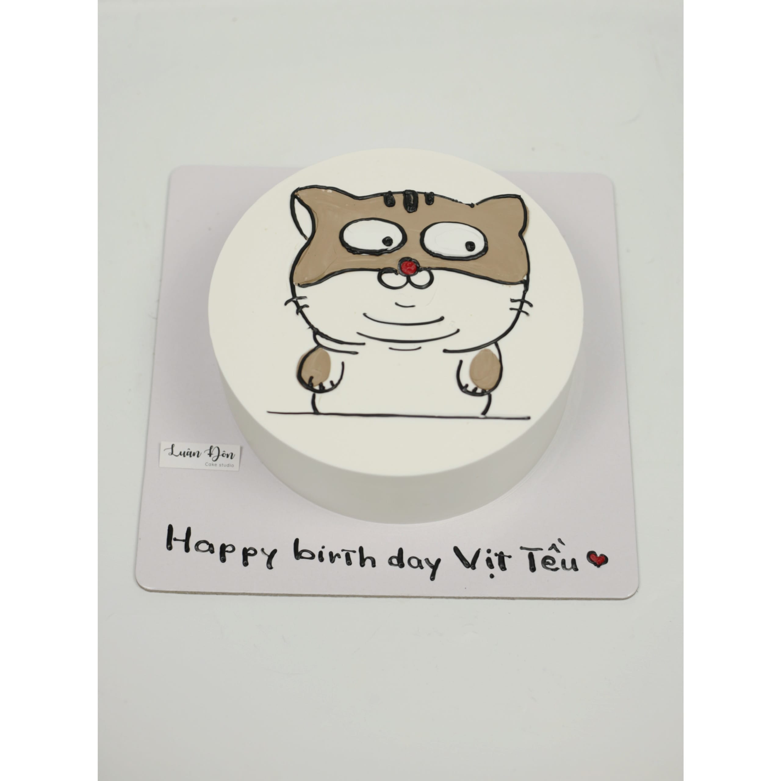 Bánh kem tạo hình mèo Vịt Tều vui nhộn