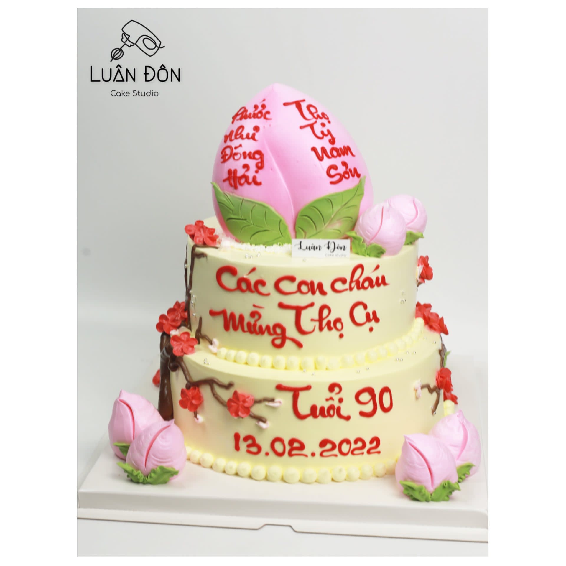 Bánh mừng thọ Cụ 90 tuổi đào tiên