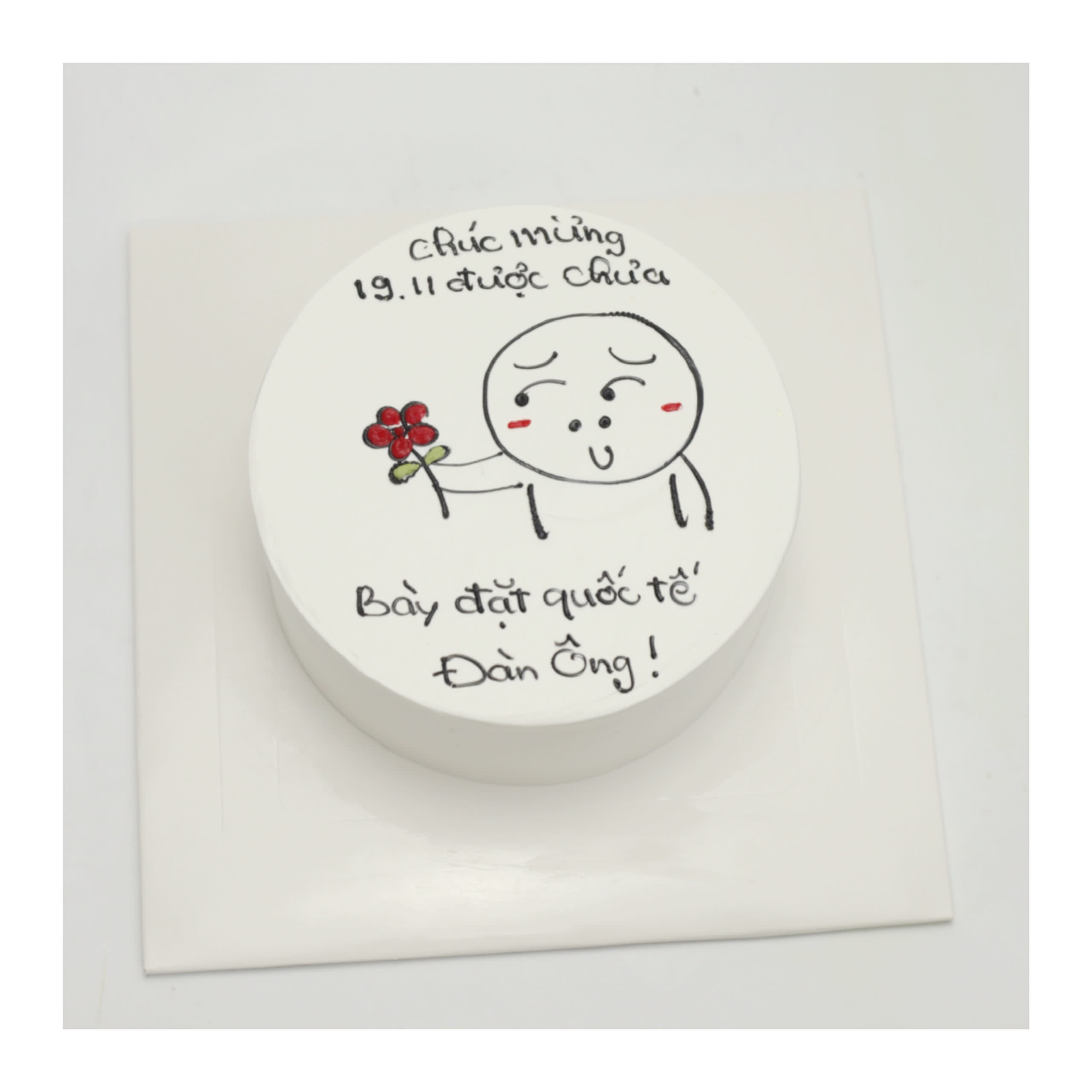 Bánh vẽ chibi đáng yêu chúc mừng 19/11