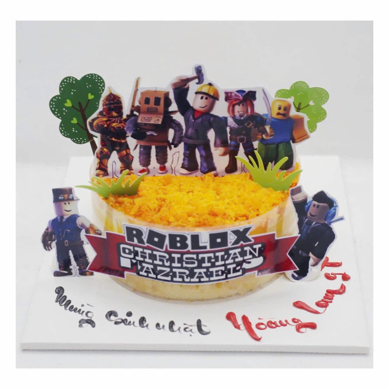 Bánh bông lan trứng muối Roblox Christian Azrael