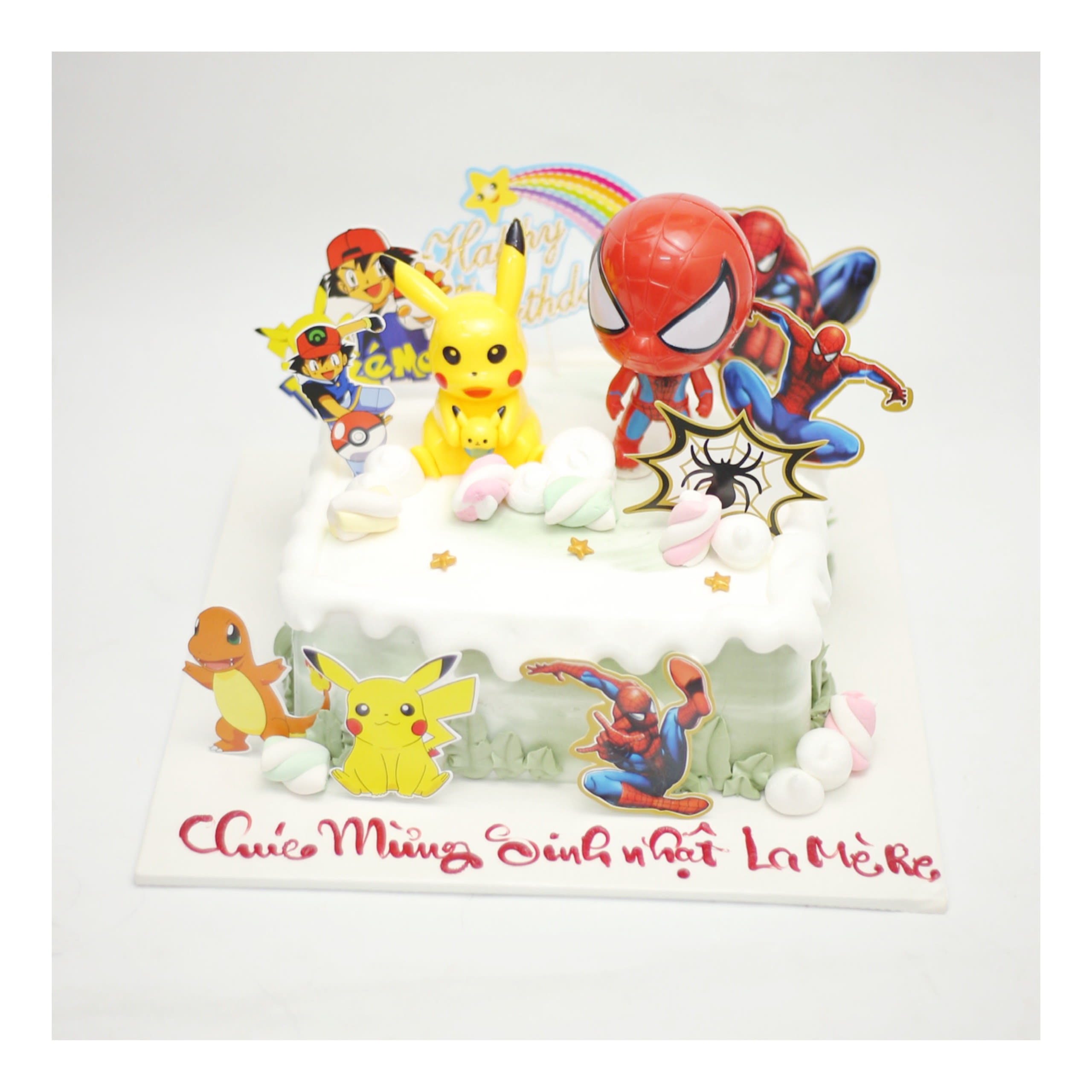 Bánh kem chủ đề siêu anh hùng Pokemon