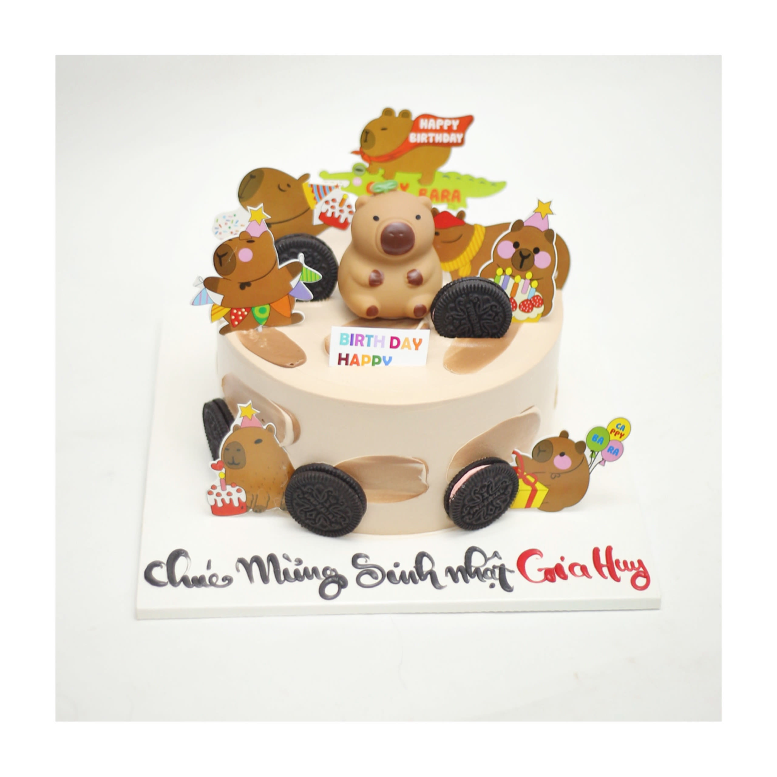 Bánh kem Capybara và những người bạn