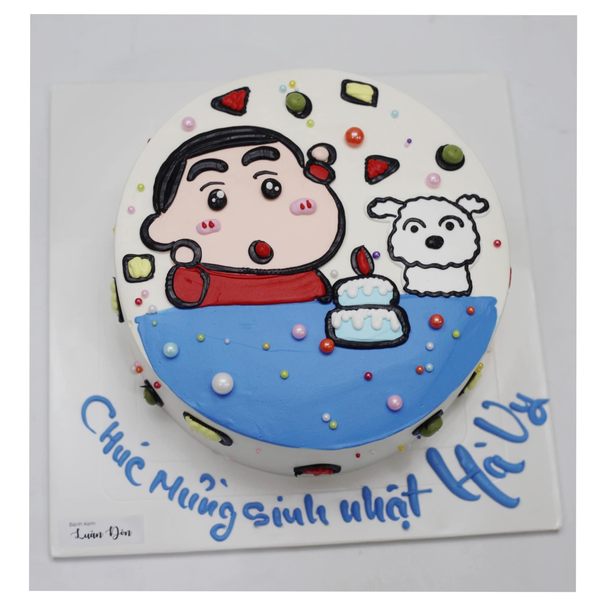 Bánh kem vẽ Shin cậu bé bút chì