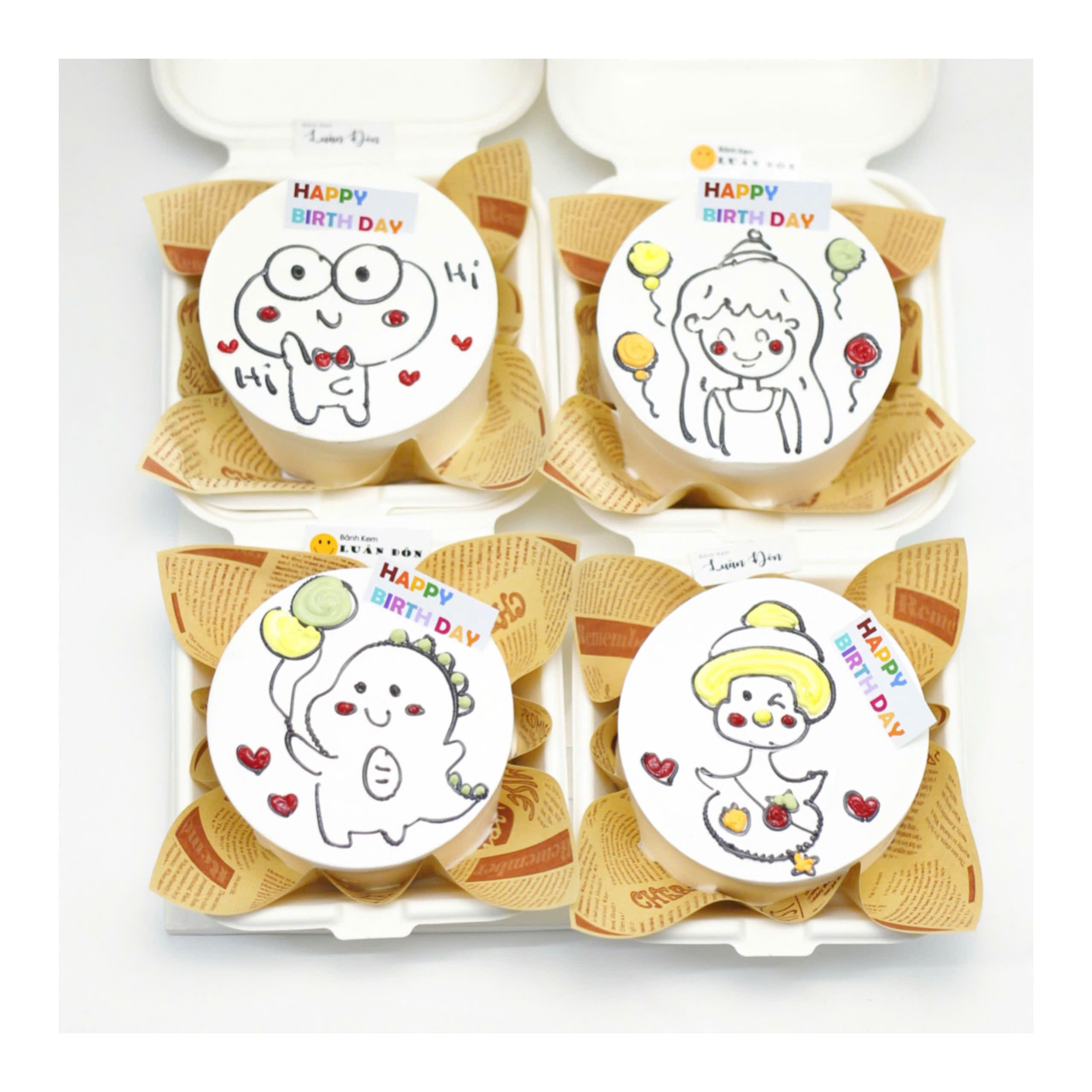 Bánh chibi sinh nhật ngọt ngào