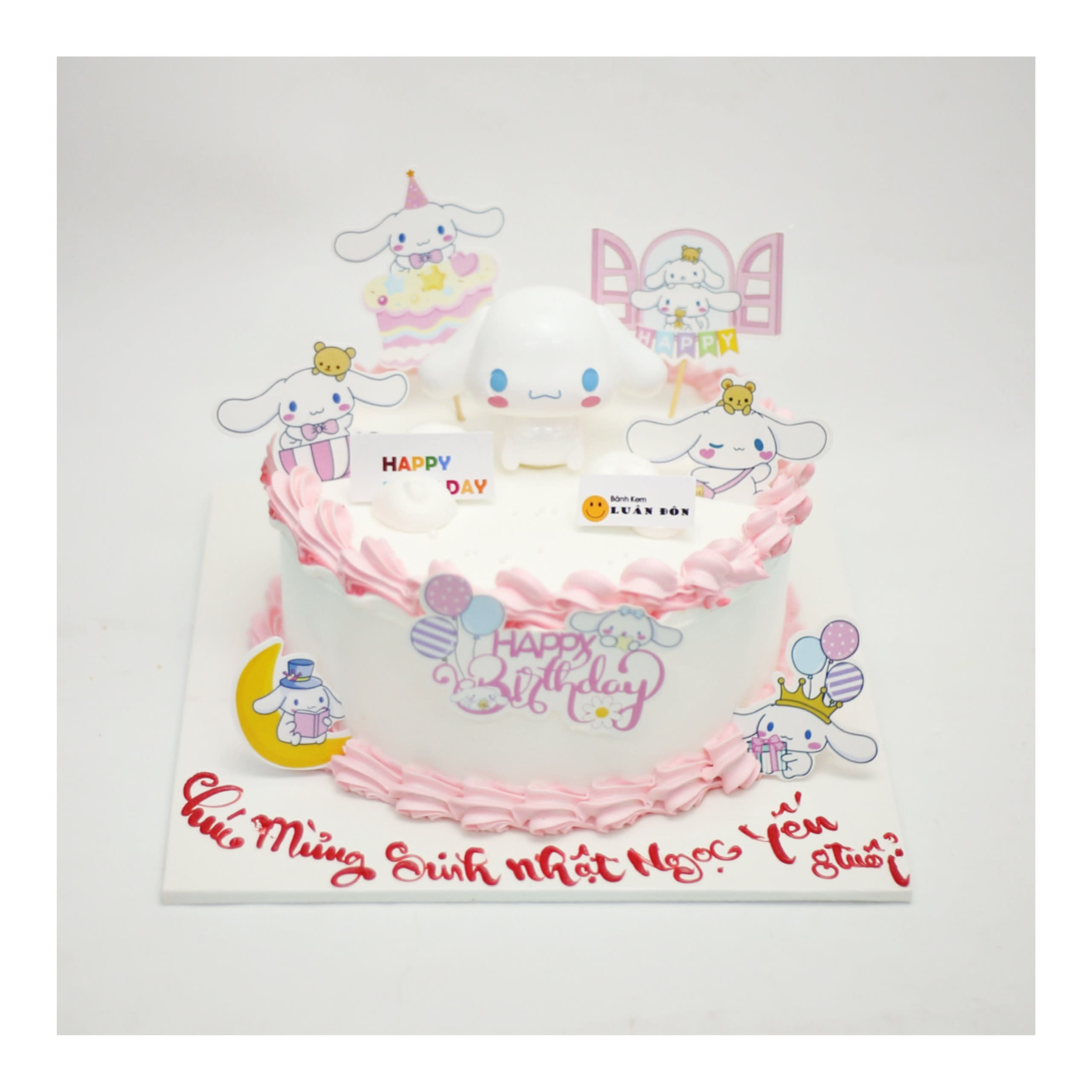 Bánh kem Cinnamoroll trắng hồng nhẹ nhàng đáng yêu