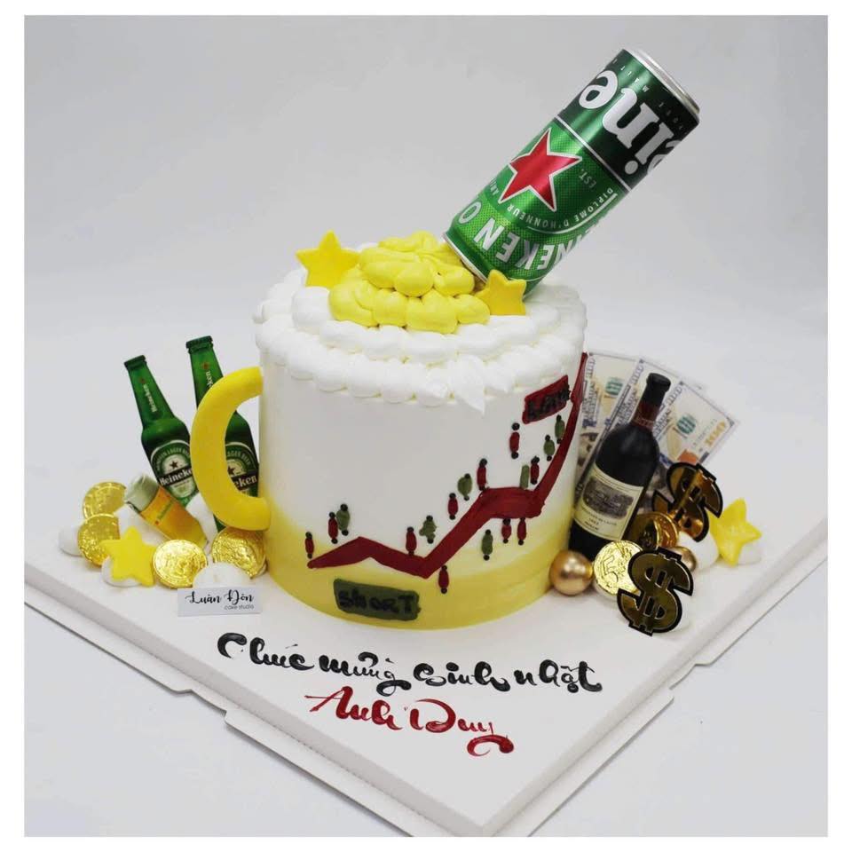 Bánh kem cốc bia Heineken và chứng khoán