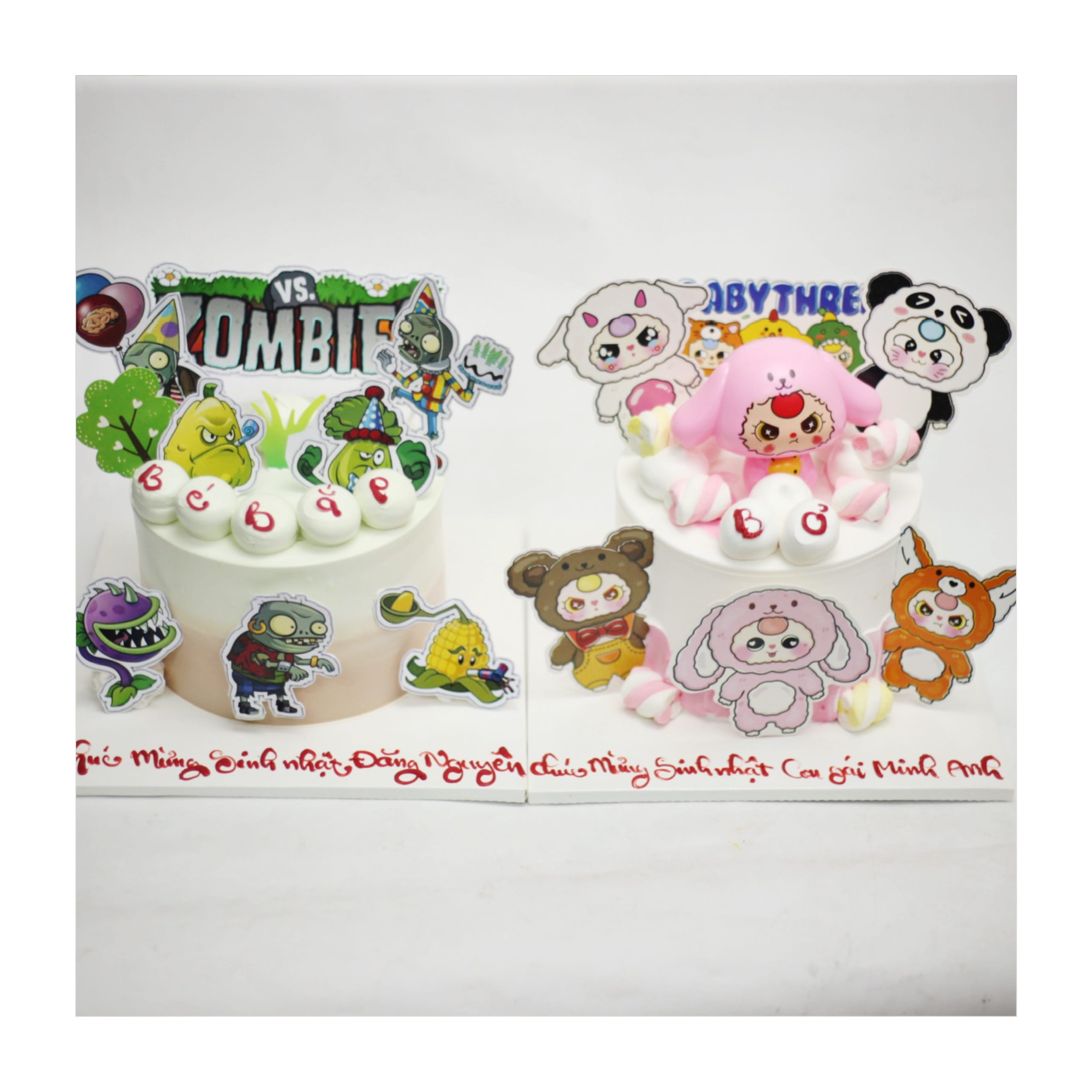 Bánh kem đôi chủ đề Zombie và Baby Three