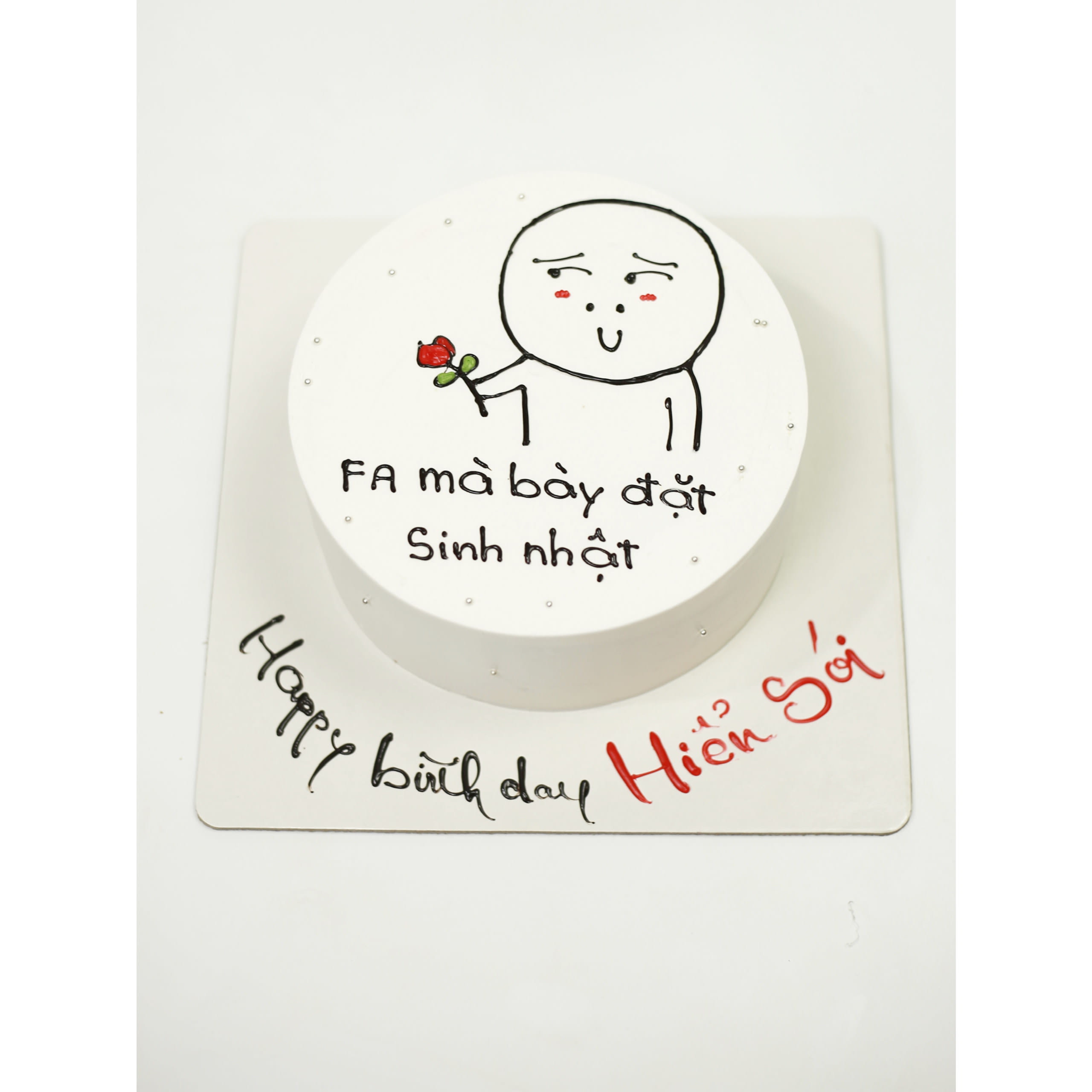 Bánh kem vẽ hình vui nhộn chúc mừng FA