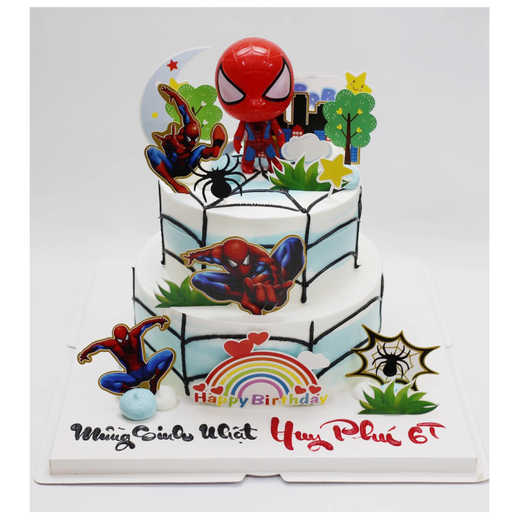 Bánh kem Spider-Man hai tầng hoành tráng