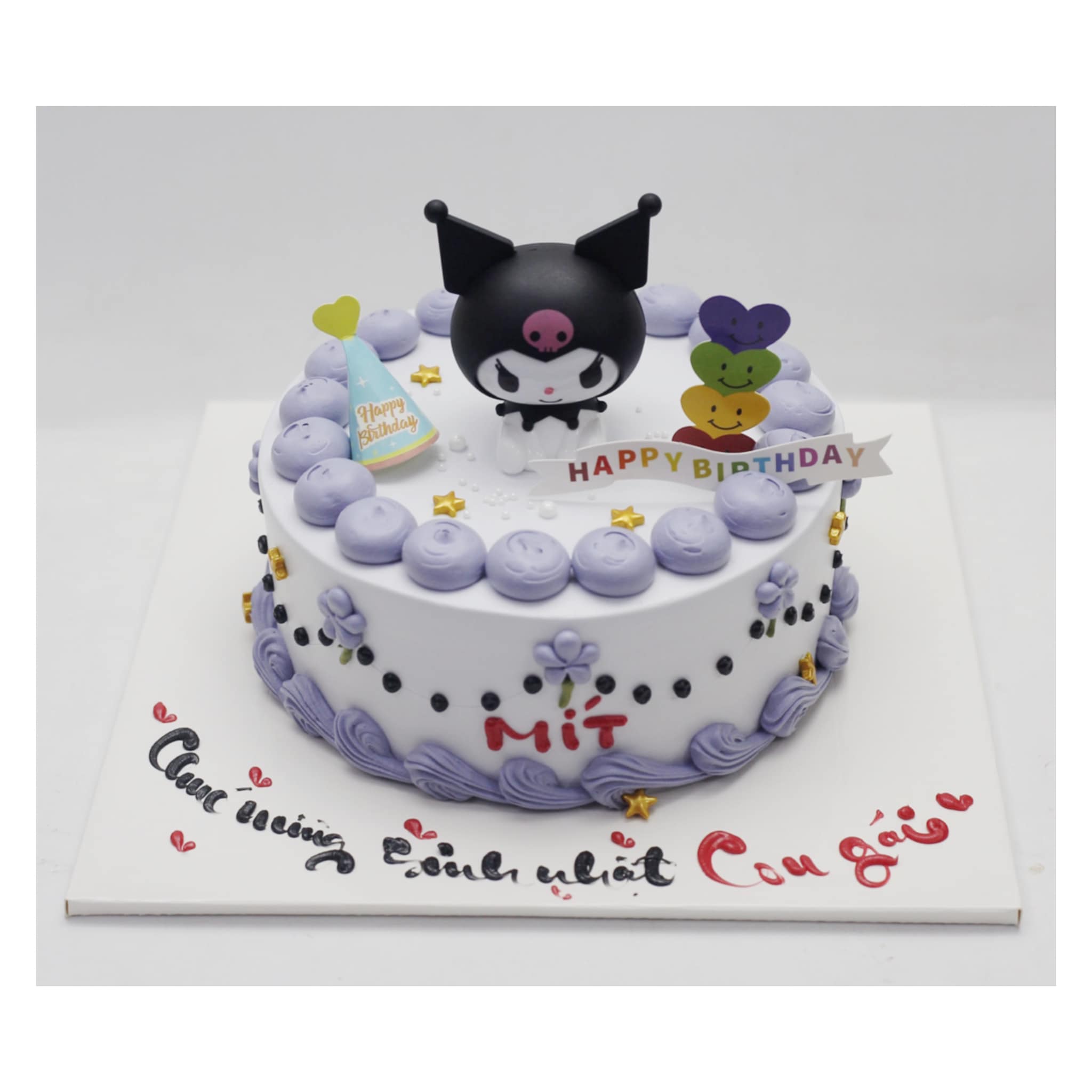 Bánh kem Kuromi tím cute cho bé gái