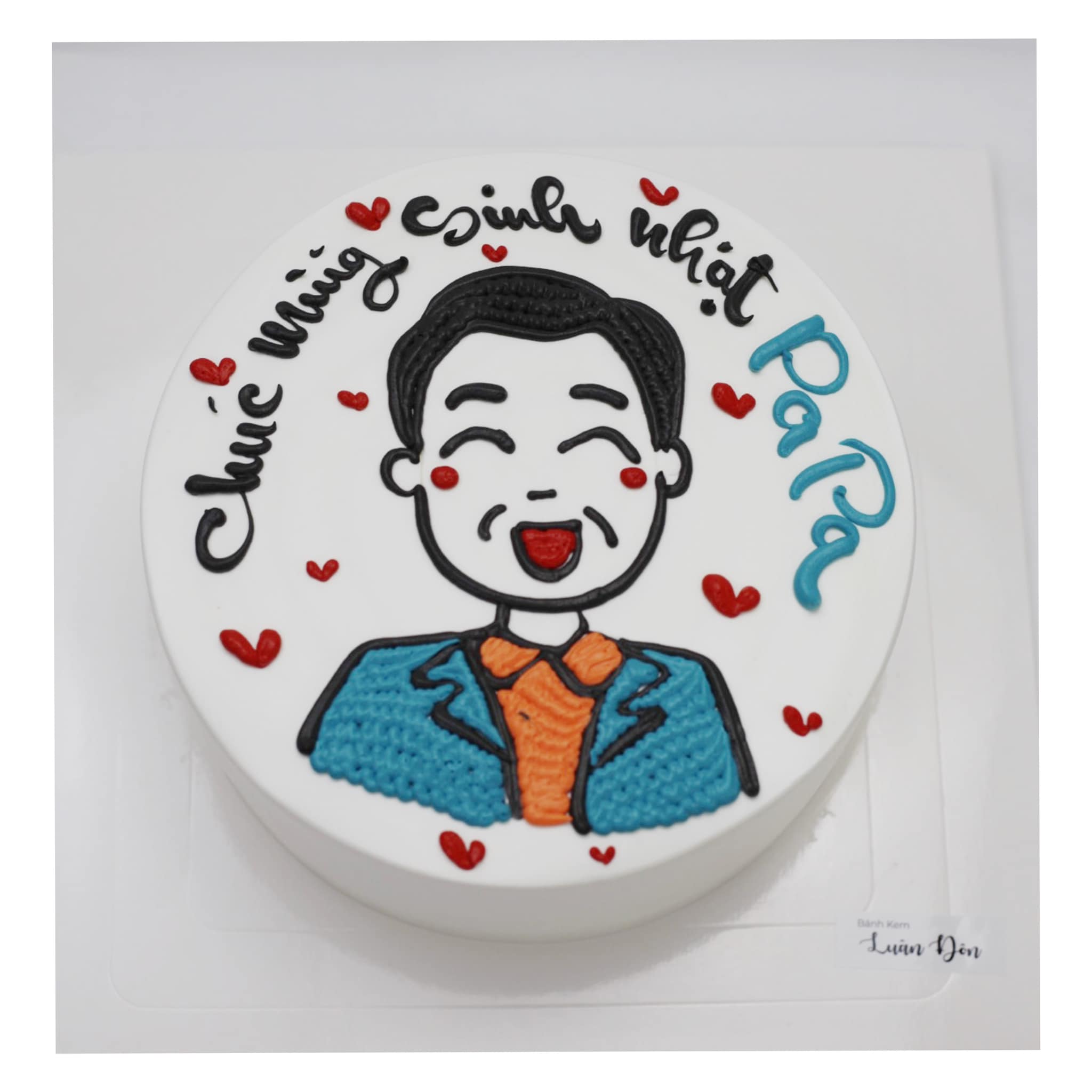 Bánh vẽ chân dung Papa ấm áp