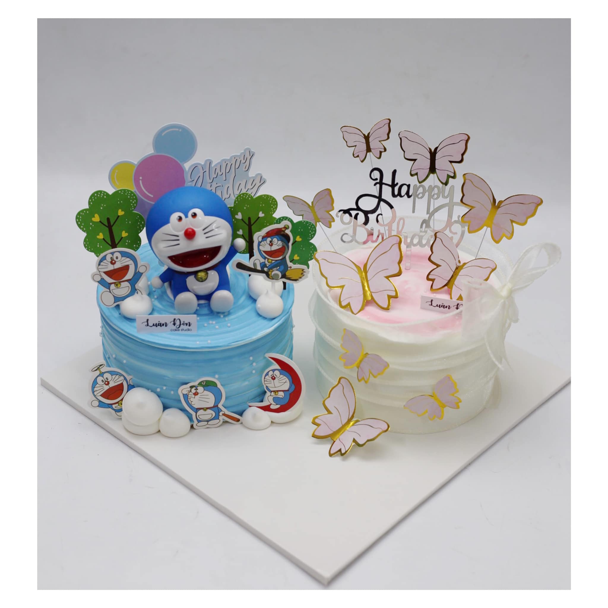 Set bánh đôi Đôrêmon và bươm bướm