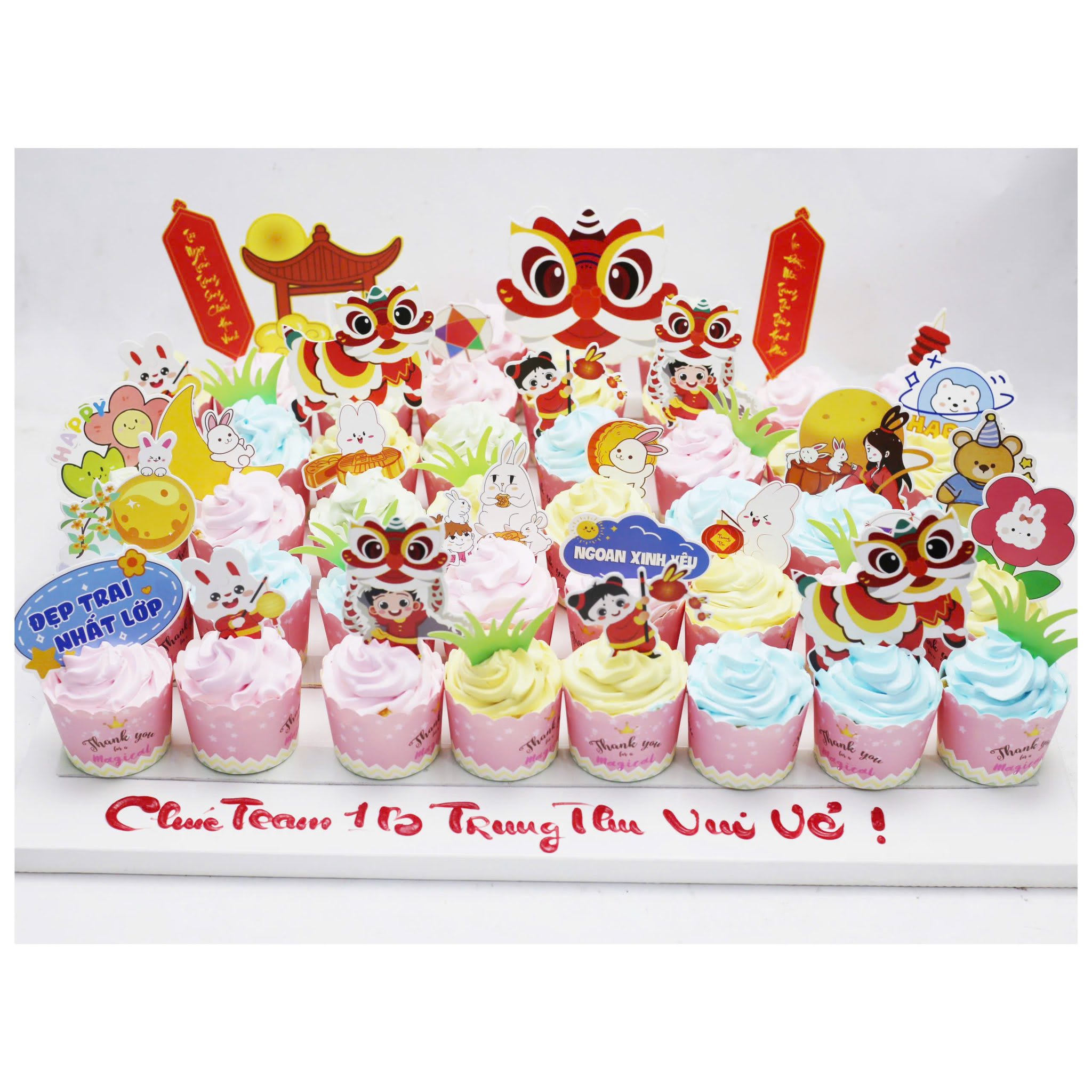Set cupcake Trung Thu lân sư địa
