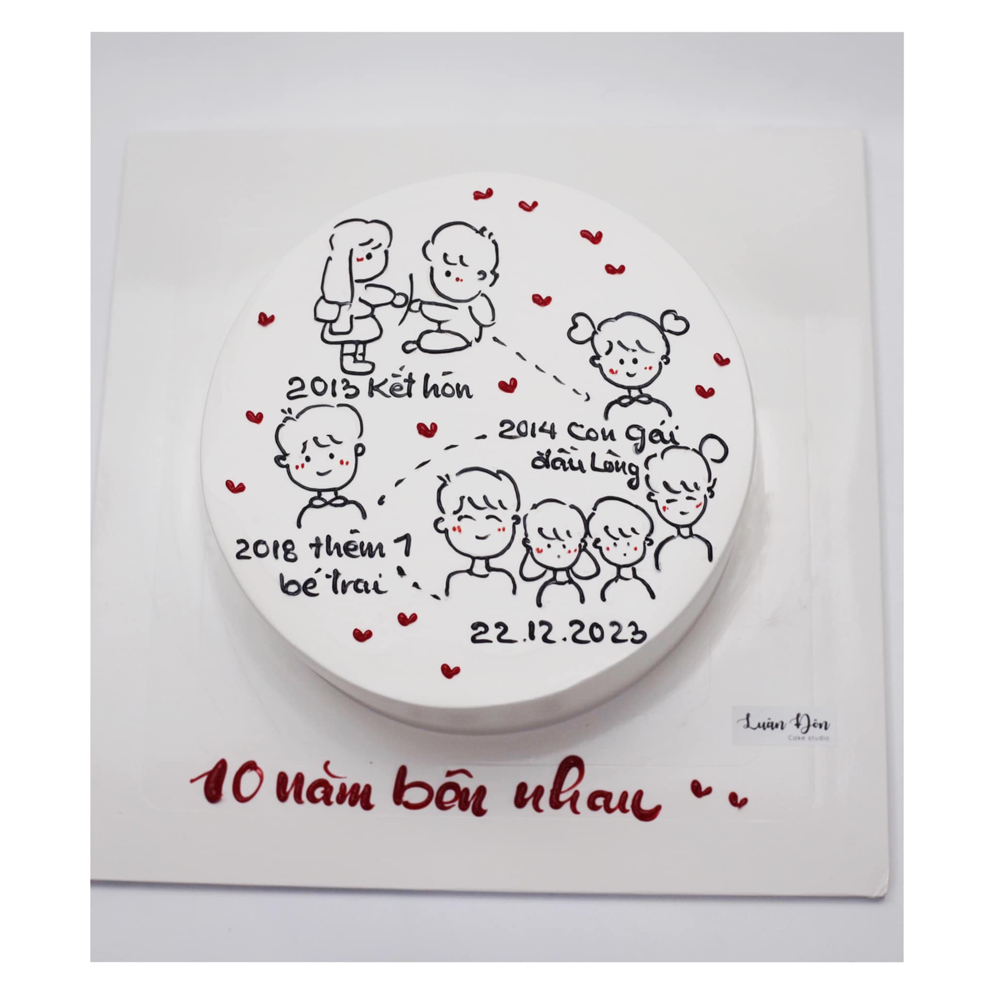 Bánh vẽ kể chuyện hành trình gia đình hạnh phúc
