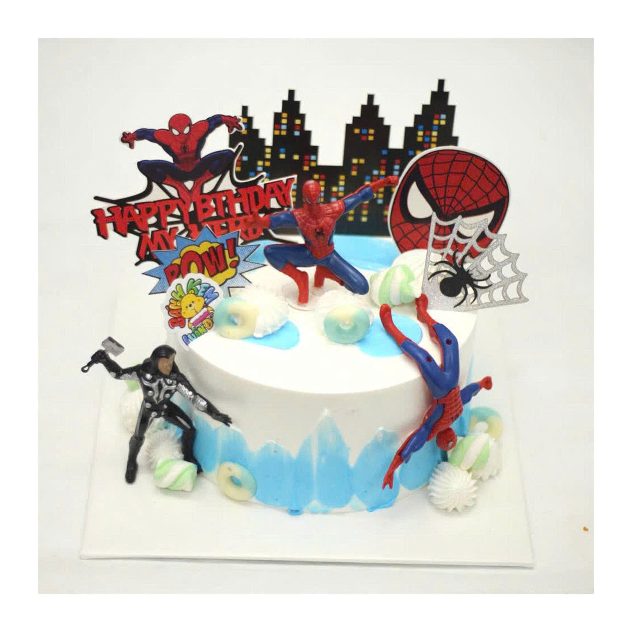 Bánh kem chủ đề siêu anh hùng Spider-Man