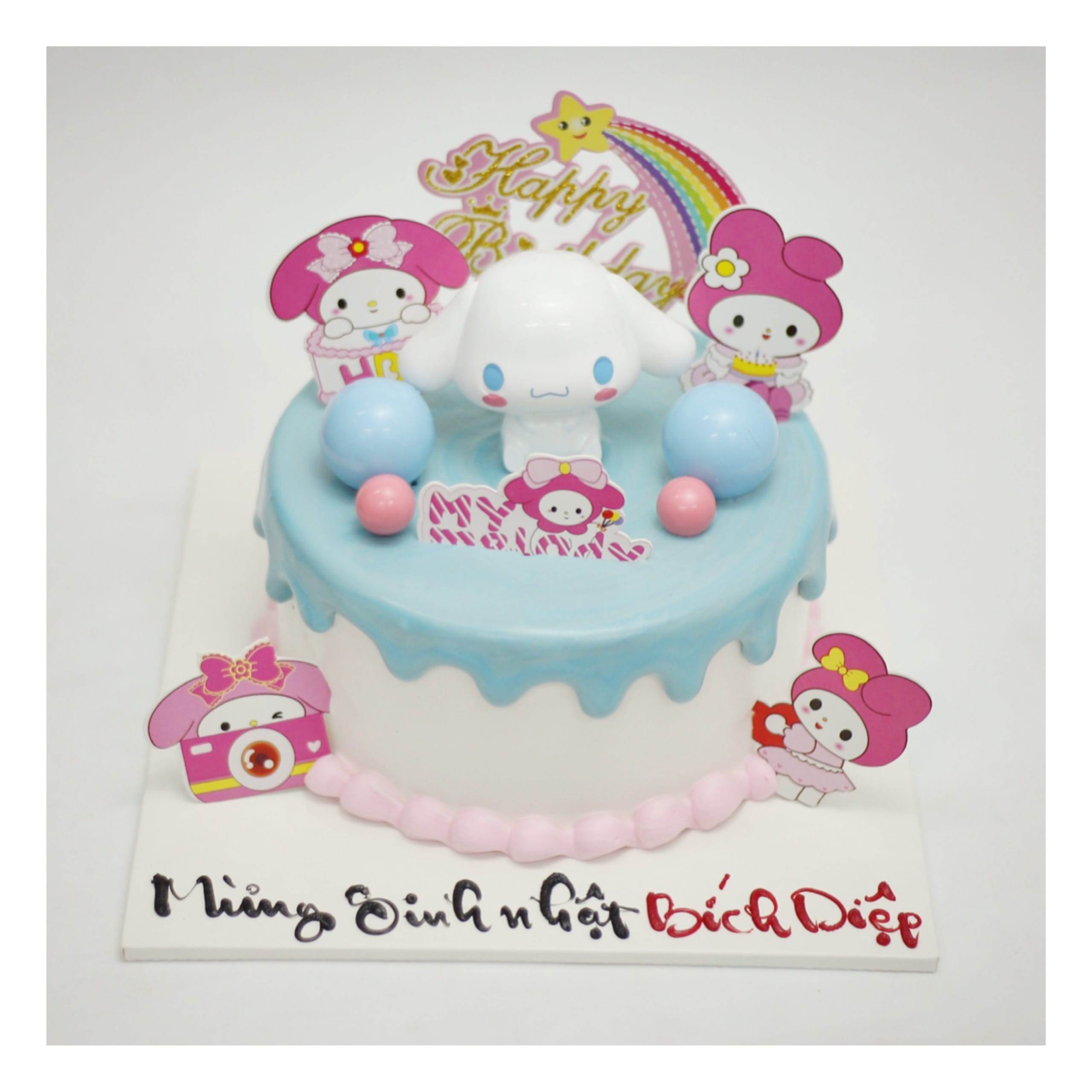 Bánh kem Cinnamoroll tông xanh dương dễ thương