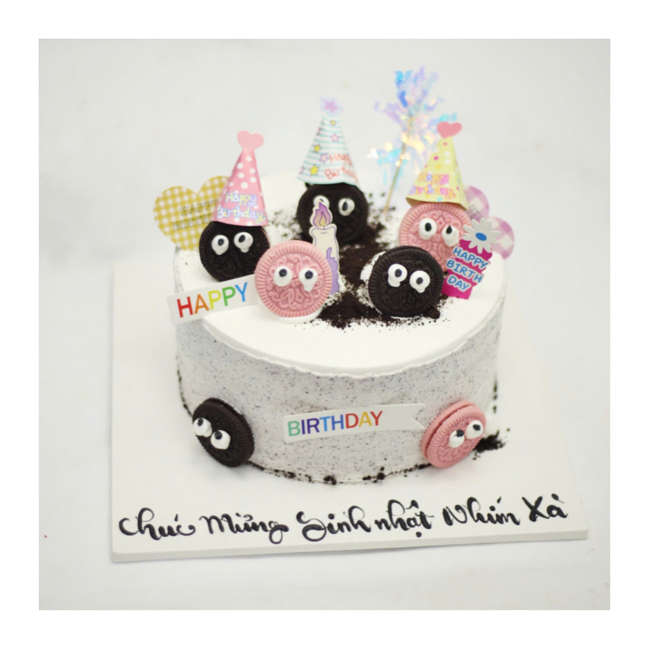 Bánh kem Oreo trang trí mắt tròn ngộ nghĩnh