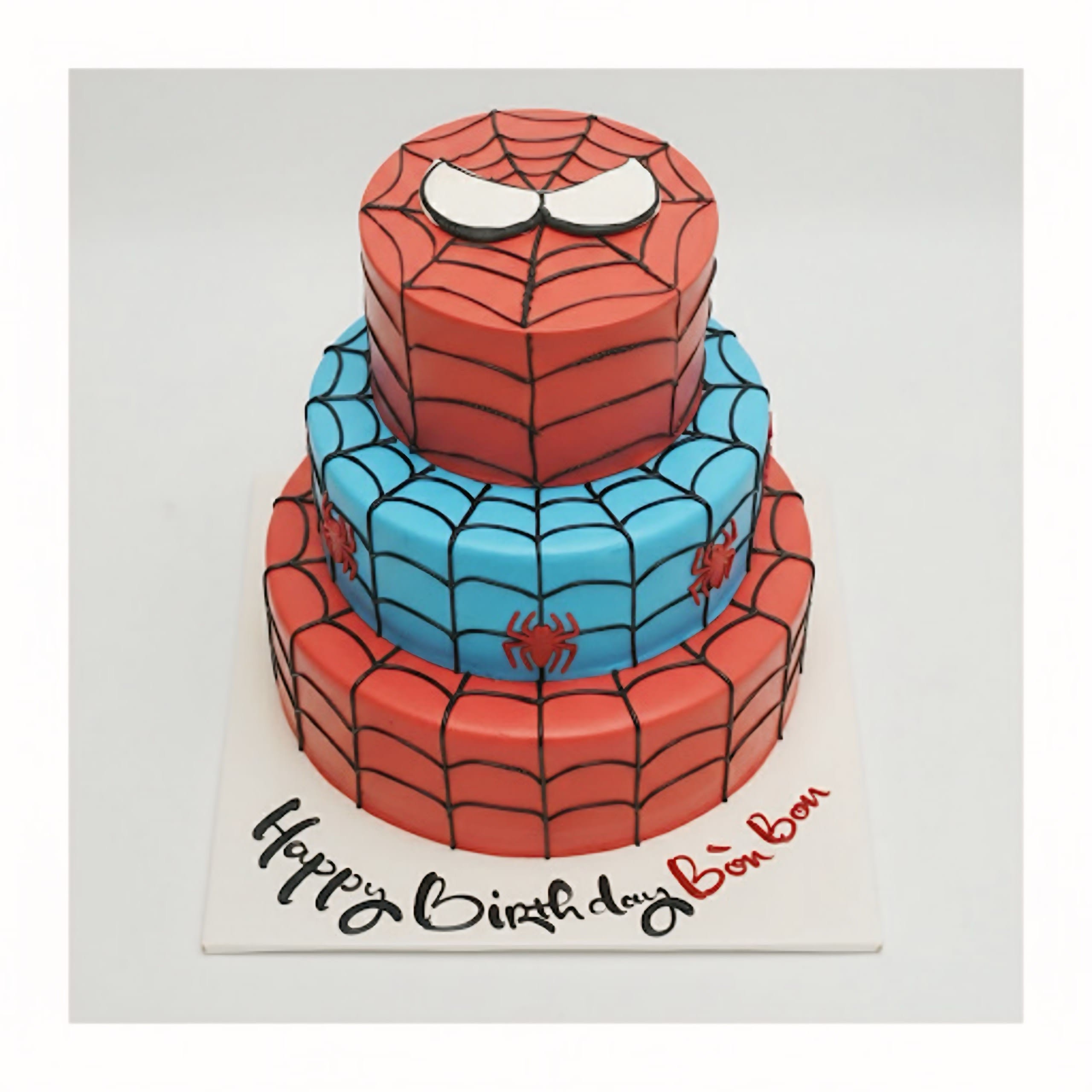 Bánh kem mặt nạ Spider-Man 3 tầng