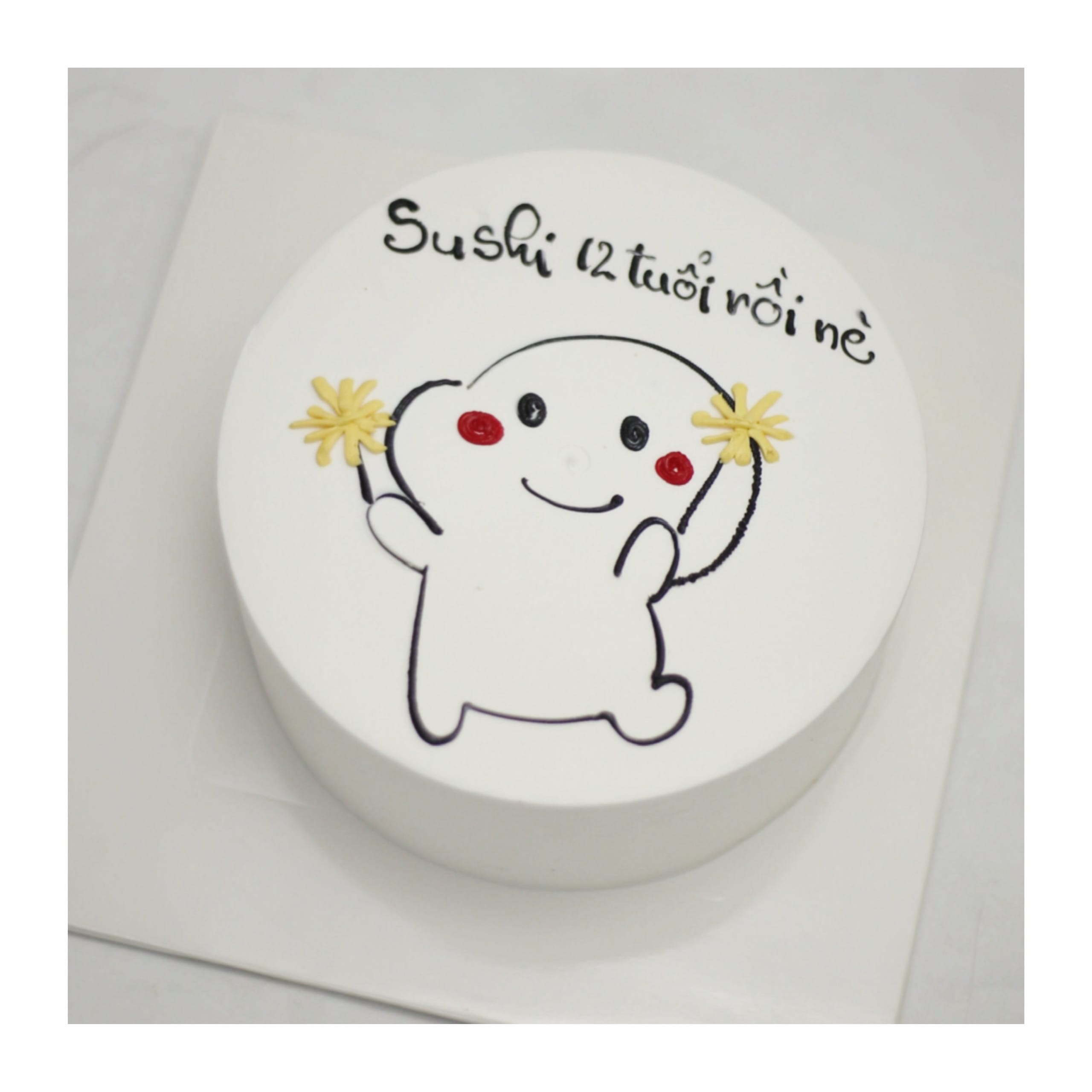 Bánh kem Bento vẽ hình nhân vật dễ thương