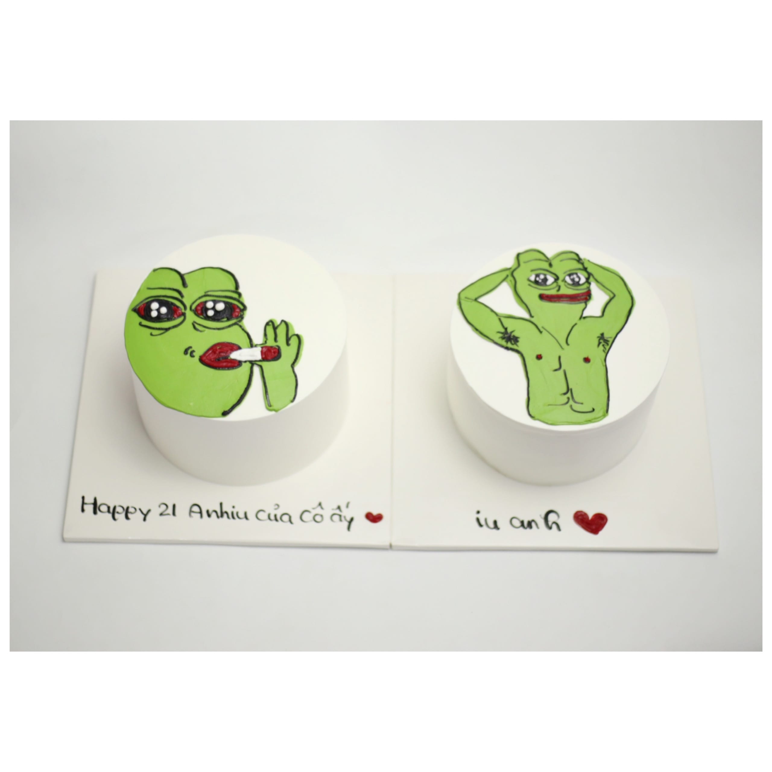 Bánh kem cặp đôi Pepe The Frog