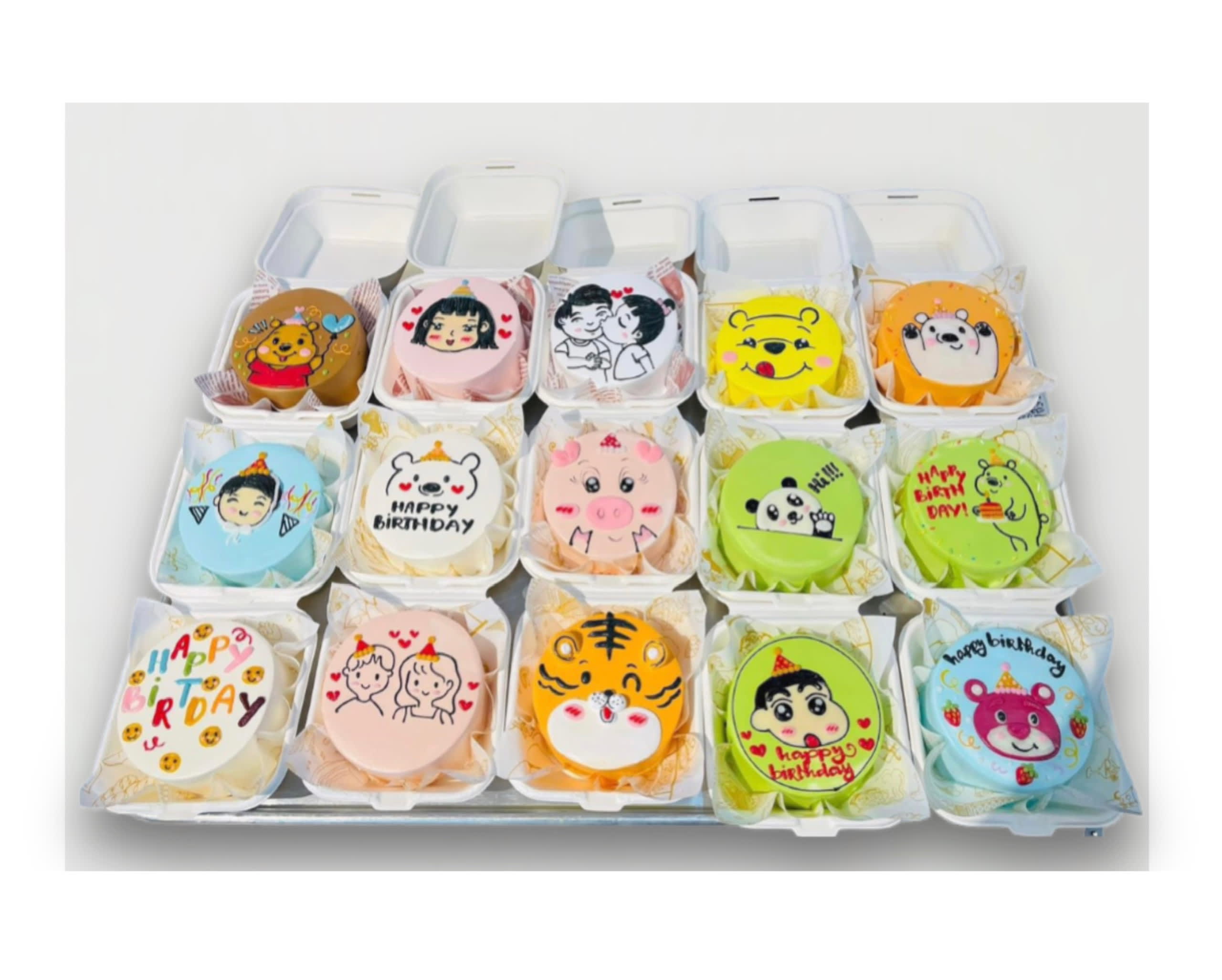 Bento cake hình gấu và đôi lứa lãng mạn