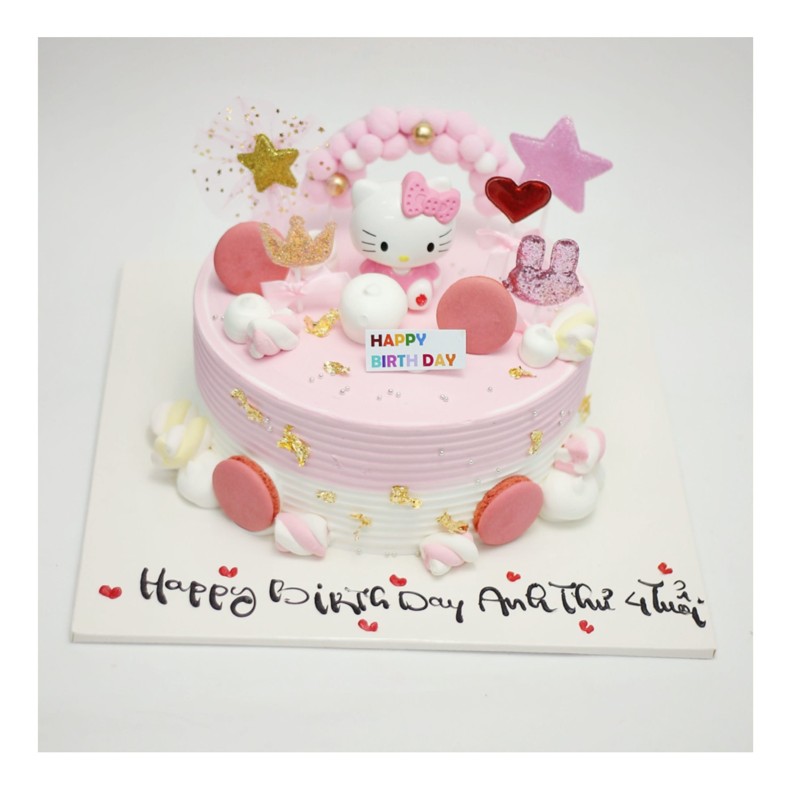 Bánh kem Hello Kitty hồng xinh xắn cho bé