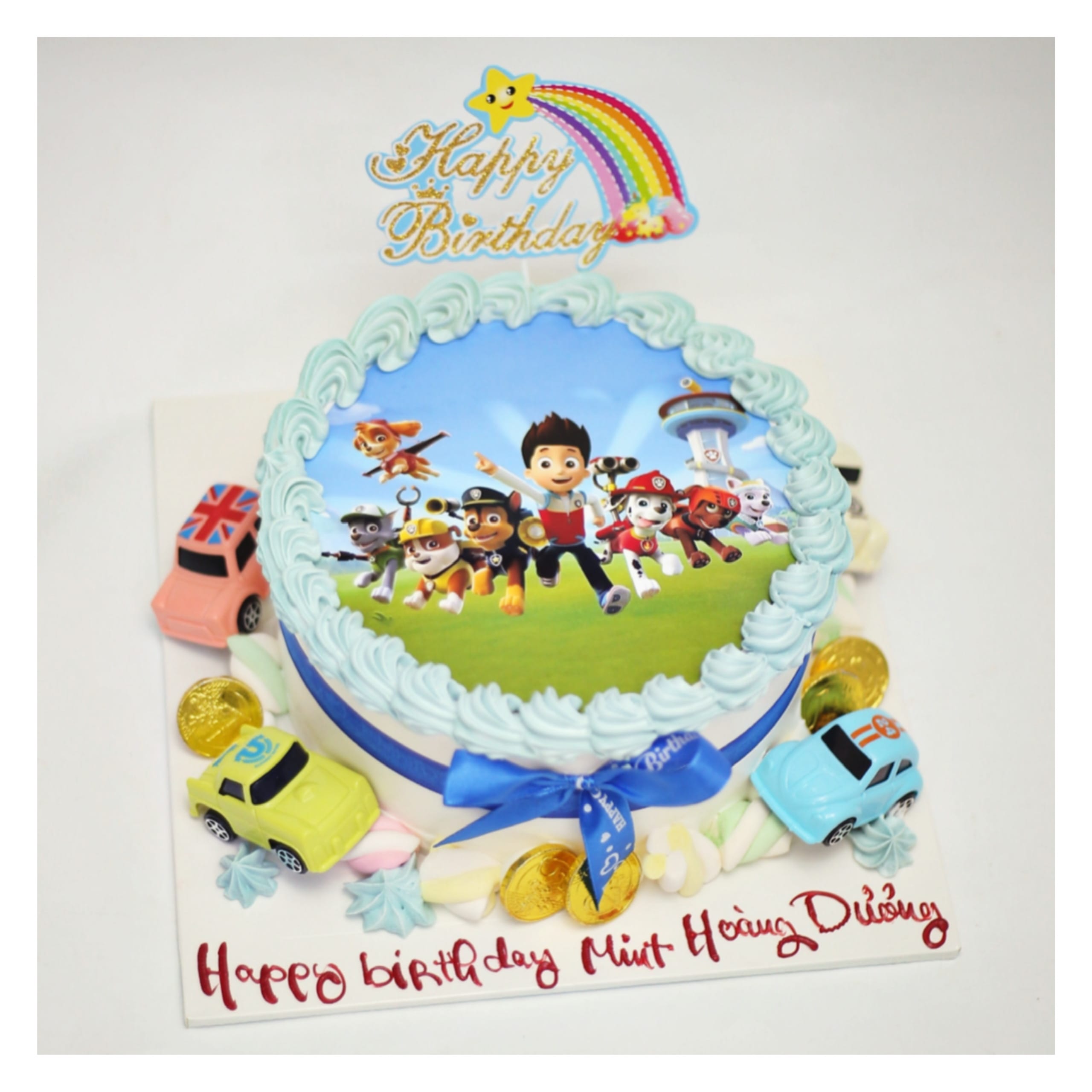 Bánh kem Paw Patrol xanh dương cho bé