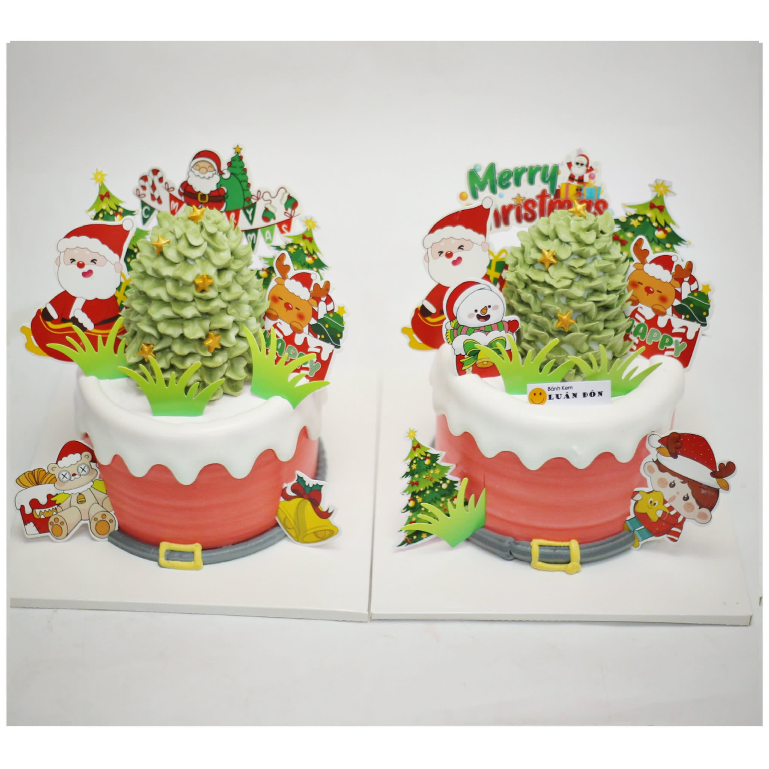 Bánh kem Noel cây thông tạo hình Giáng sinh