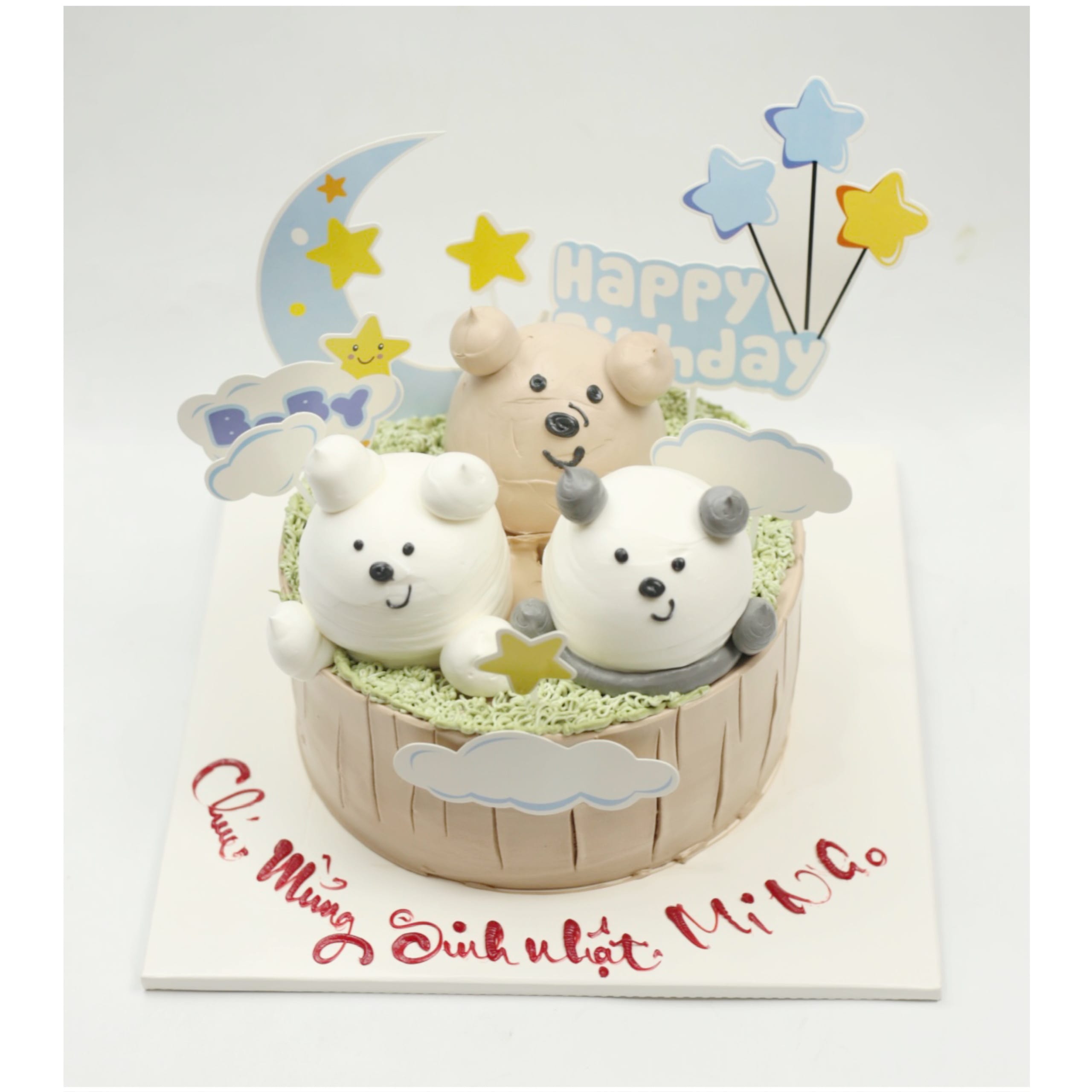 Bánh kem ba chú gấu mini dễ thương