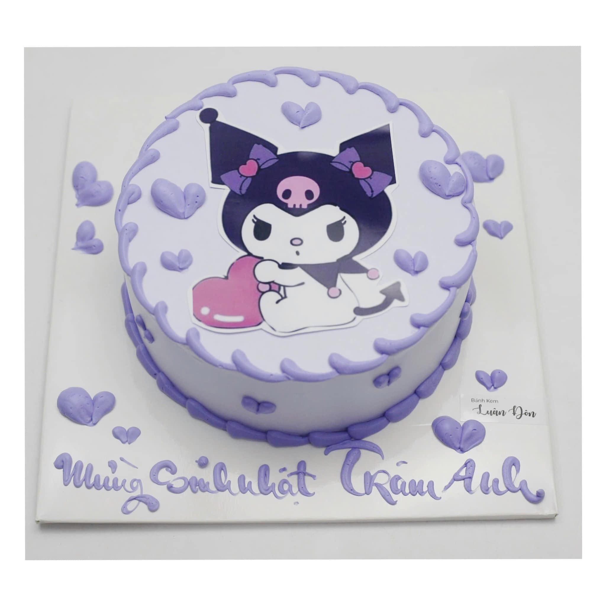 Bánh kem Kurumi tím pastel dễ thương