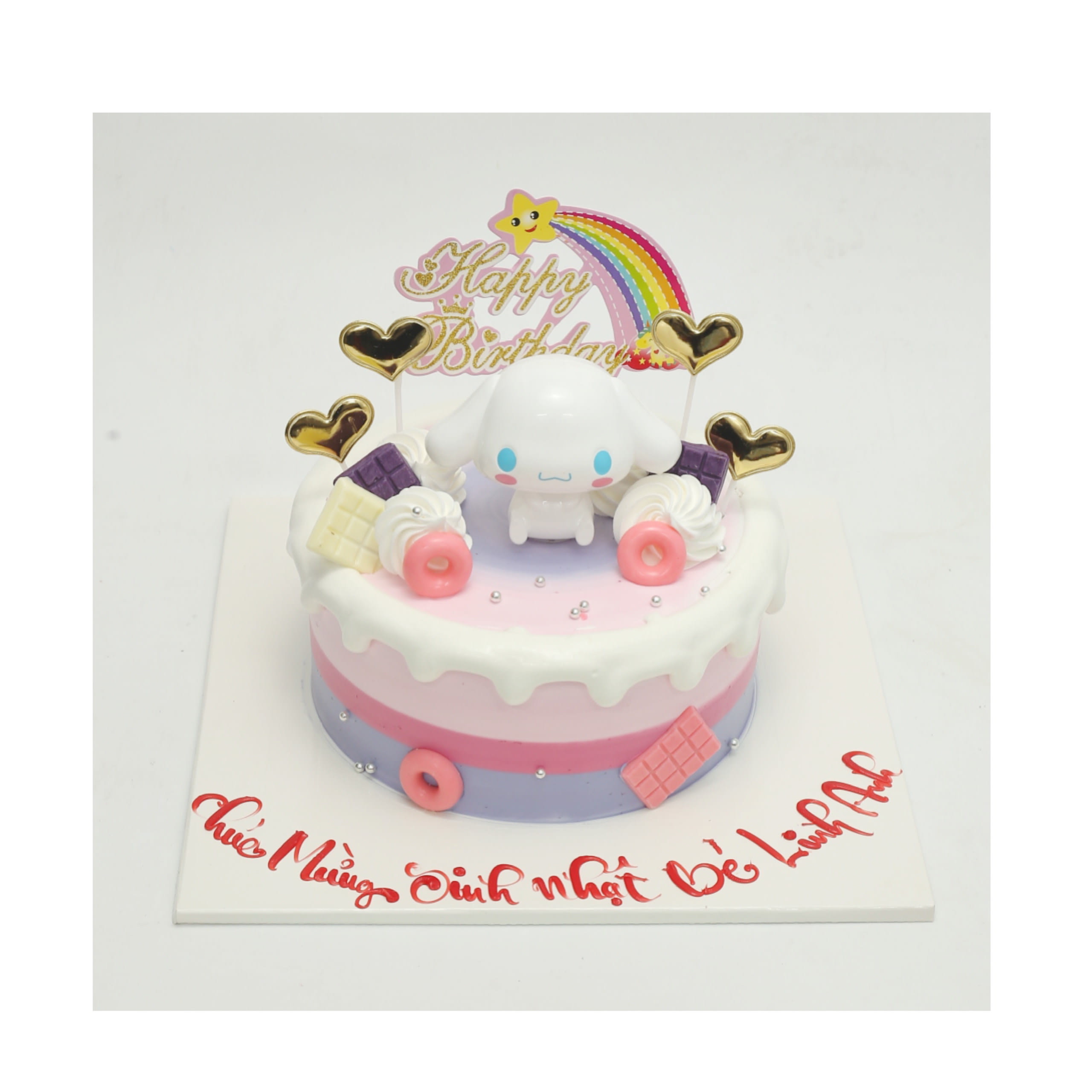 Bánh kem Cinnamoroll tông hồng tím ngọt ngào