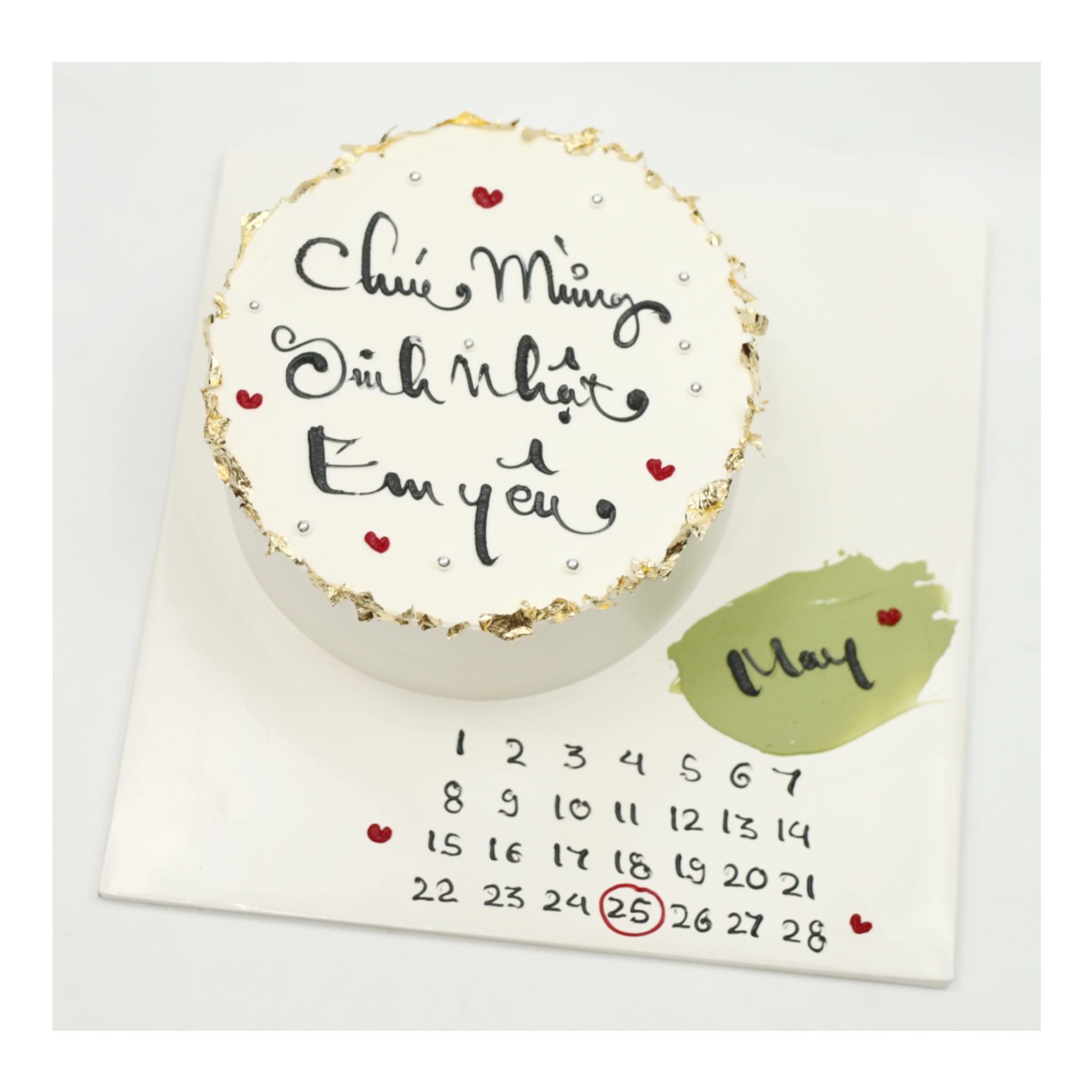 Bánh kem lịch ngày 25 tháng 5