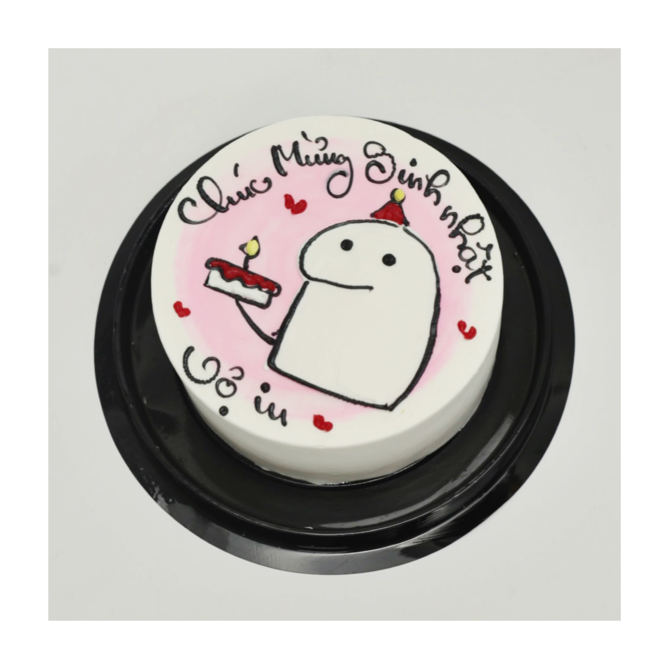 Bánh kem vẽ hình flork vui nhộn tặng vợ