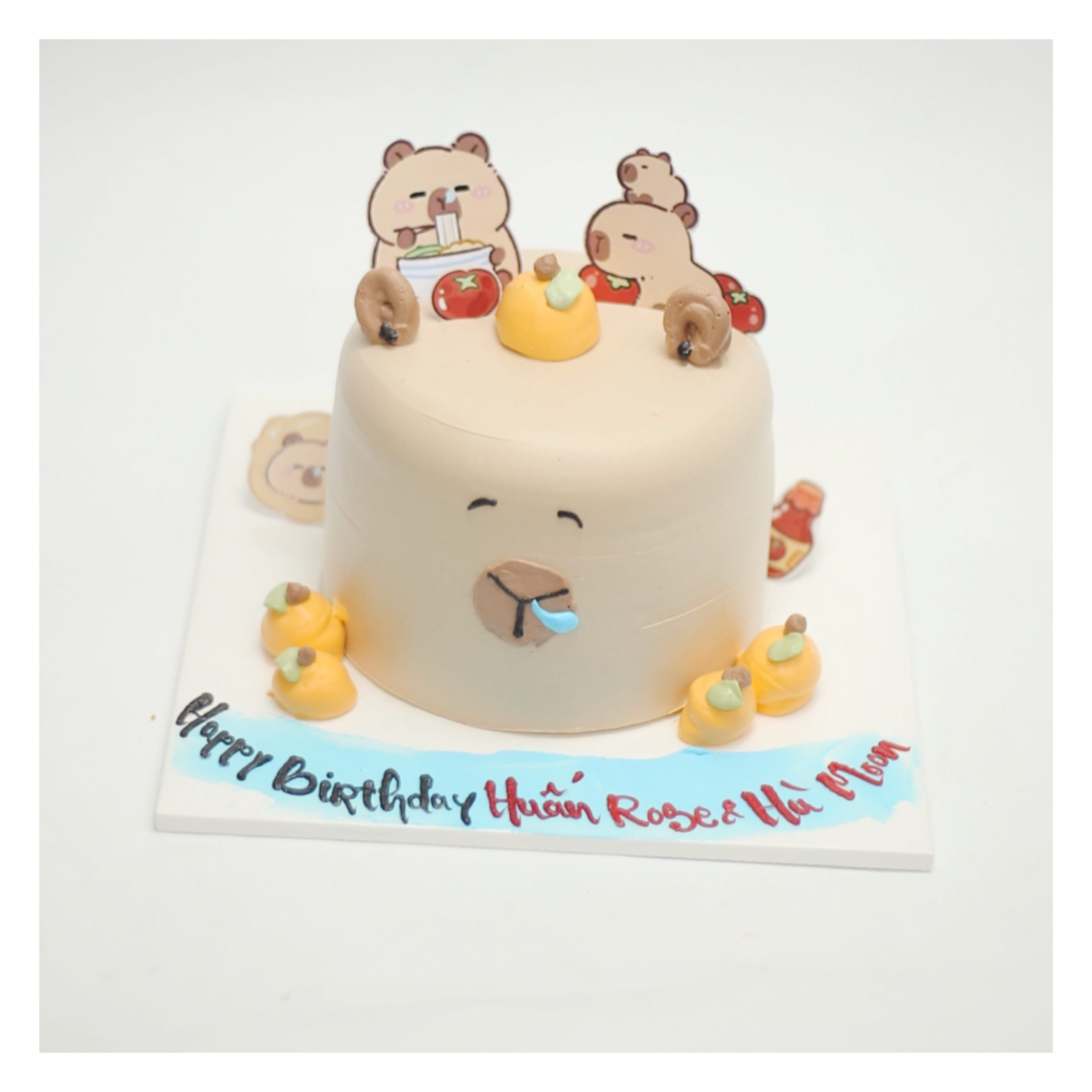 Bánh kem Capybara tạo hình hài hước đáng yêu