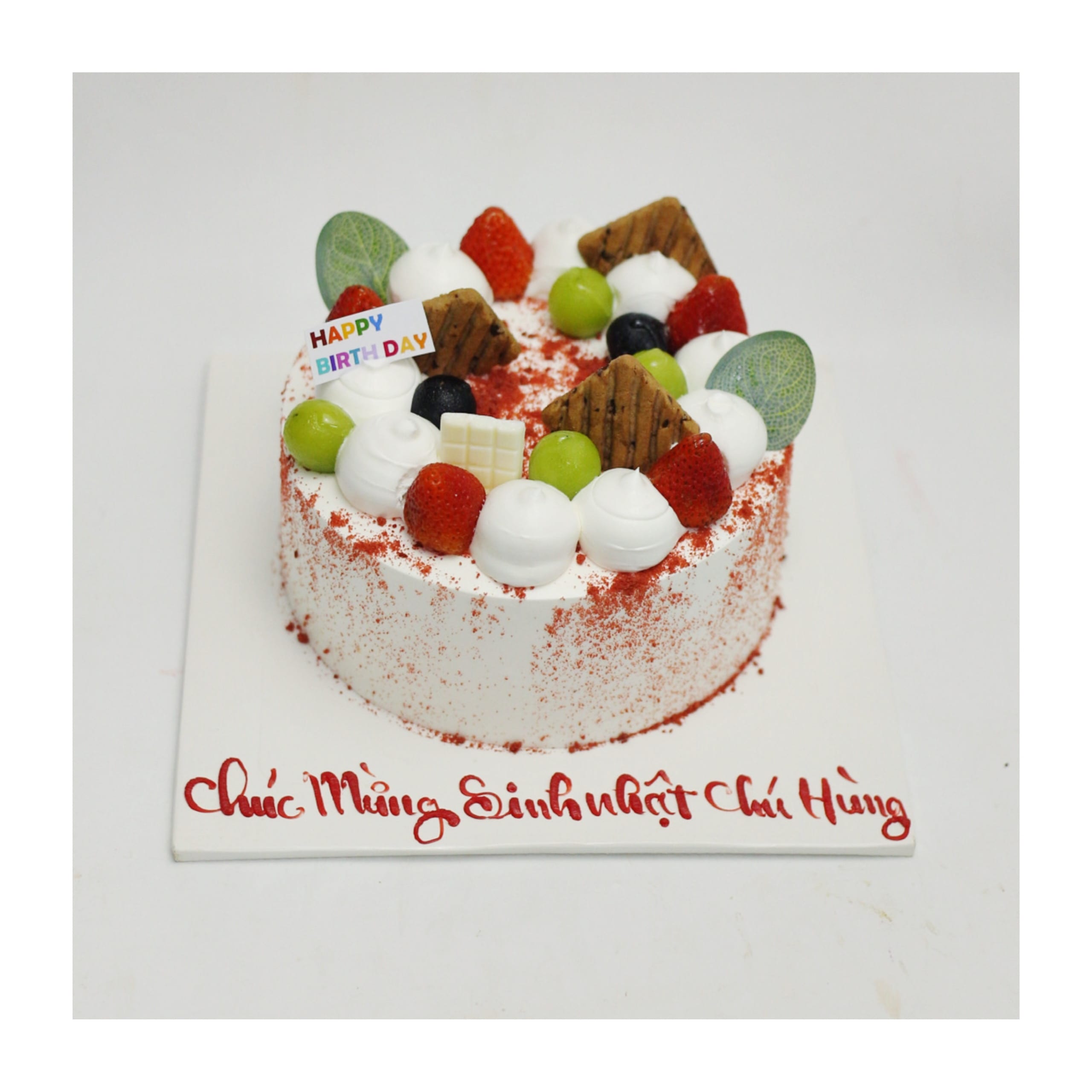 Bánh kem Red Velvet dâu tây tươi