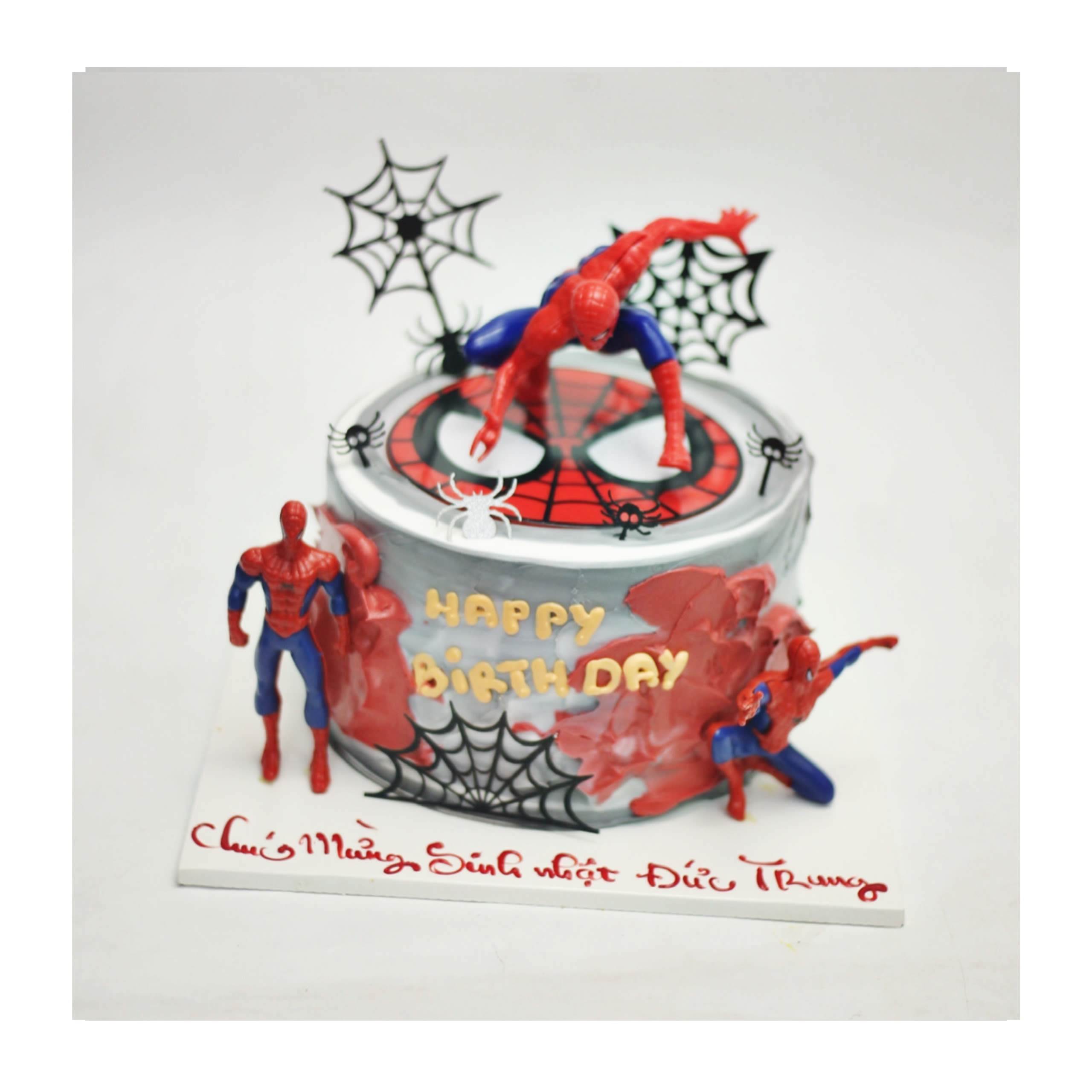 Bánh kem Spider-Man hành động siêu ngầu
