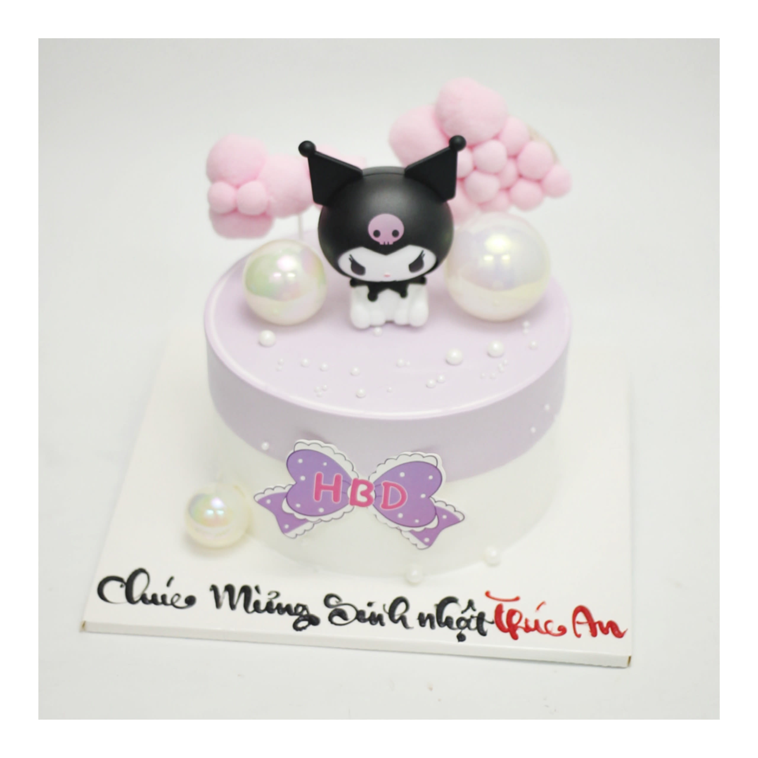 Bánh kem Kuromi tím pastel dễ thương