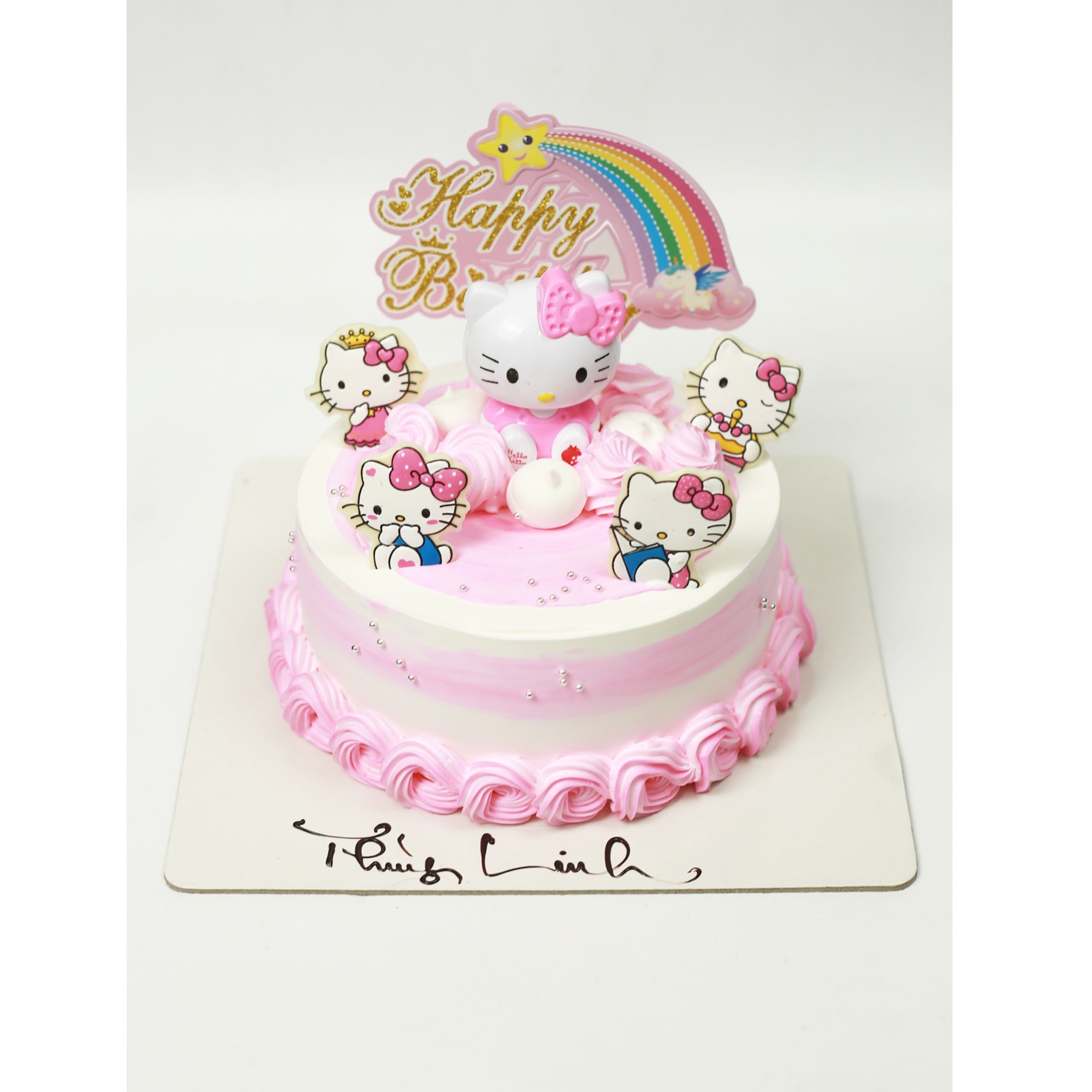 Bánh kem Hello Kitty hồng xinh xắn