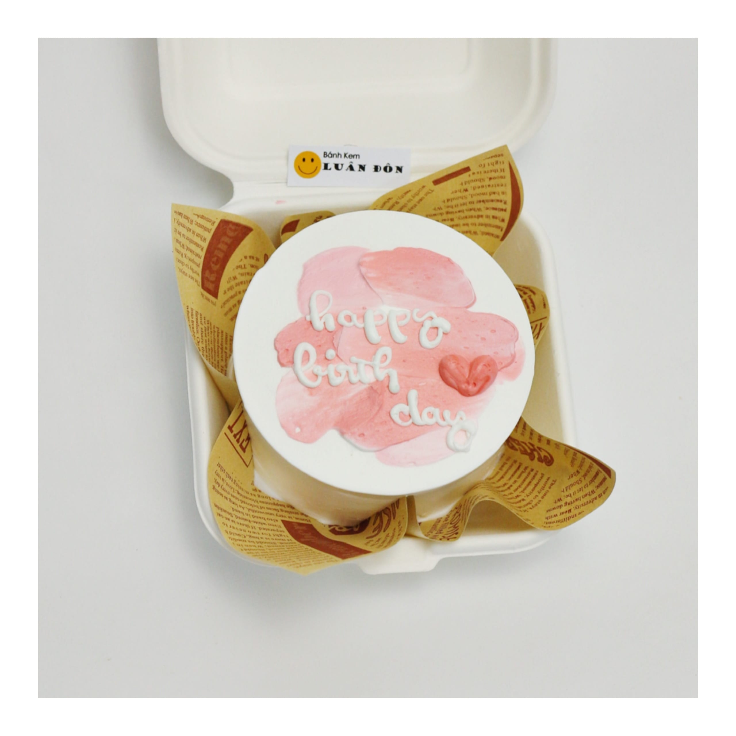 Bánh Bento vẽ hình tông màu hồng nhẹ